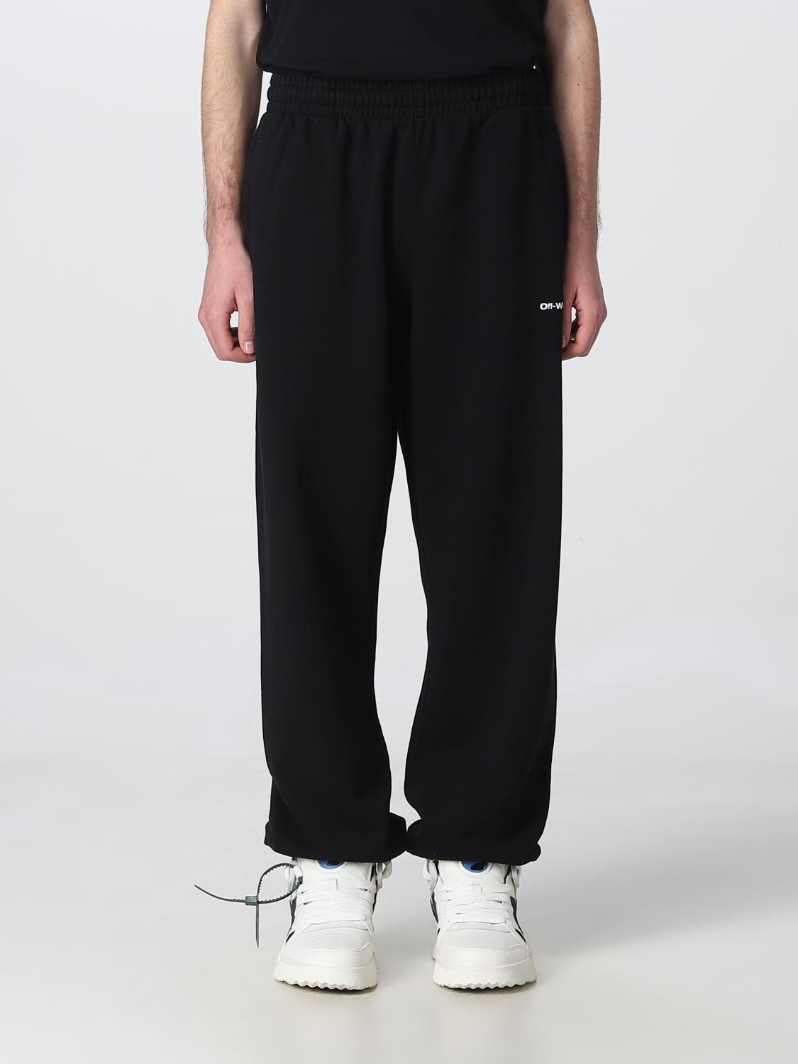 OFF-WHITE: pants for man - Black | Off-White pants OMCH029C99FLE011 ...