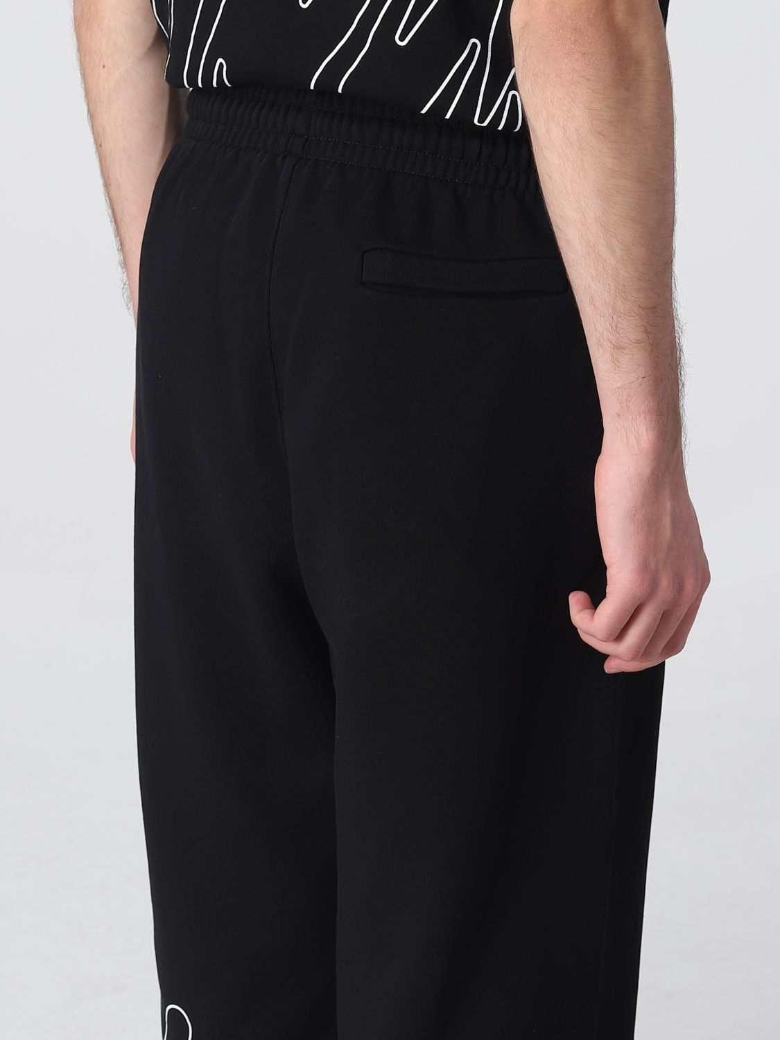 OFF-WHITE: pants for man - Black | Off-White pants OMCH029C99FLE011 ...