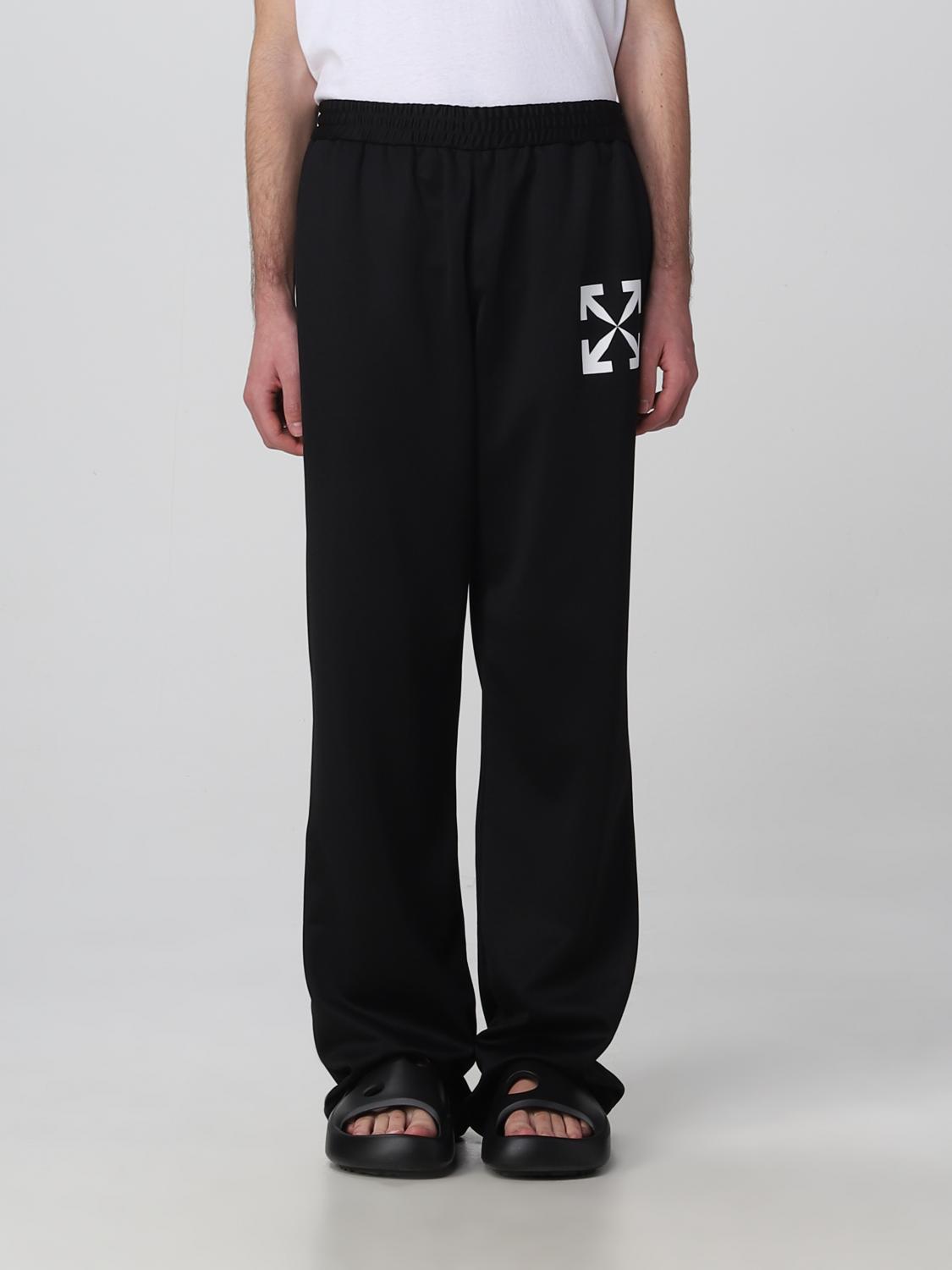 OFF WHITE Stretch Cotton Pants Black Off White Pants 