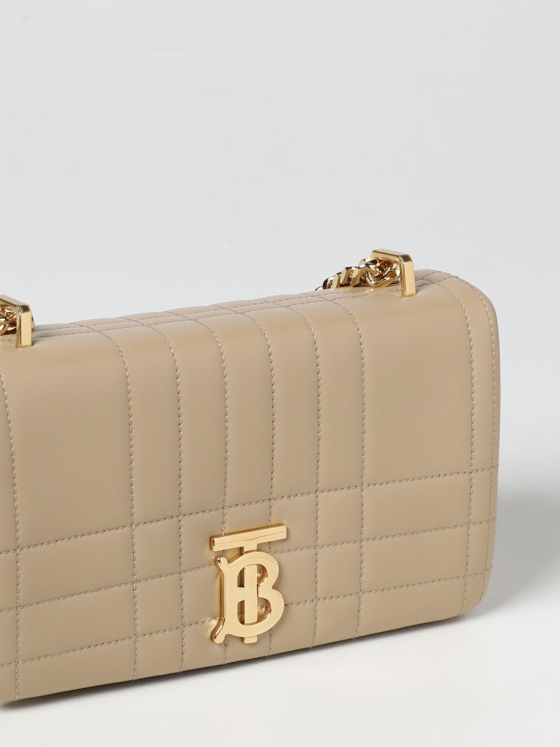 BURBERRY: Lola bag in quilted leather - Beige  Burberry shoulder bag  8063008 online at