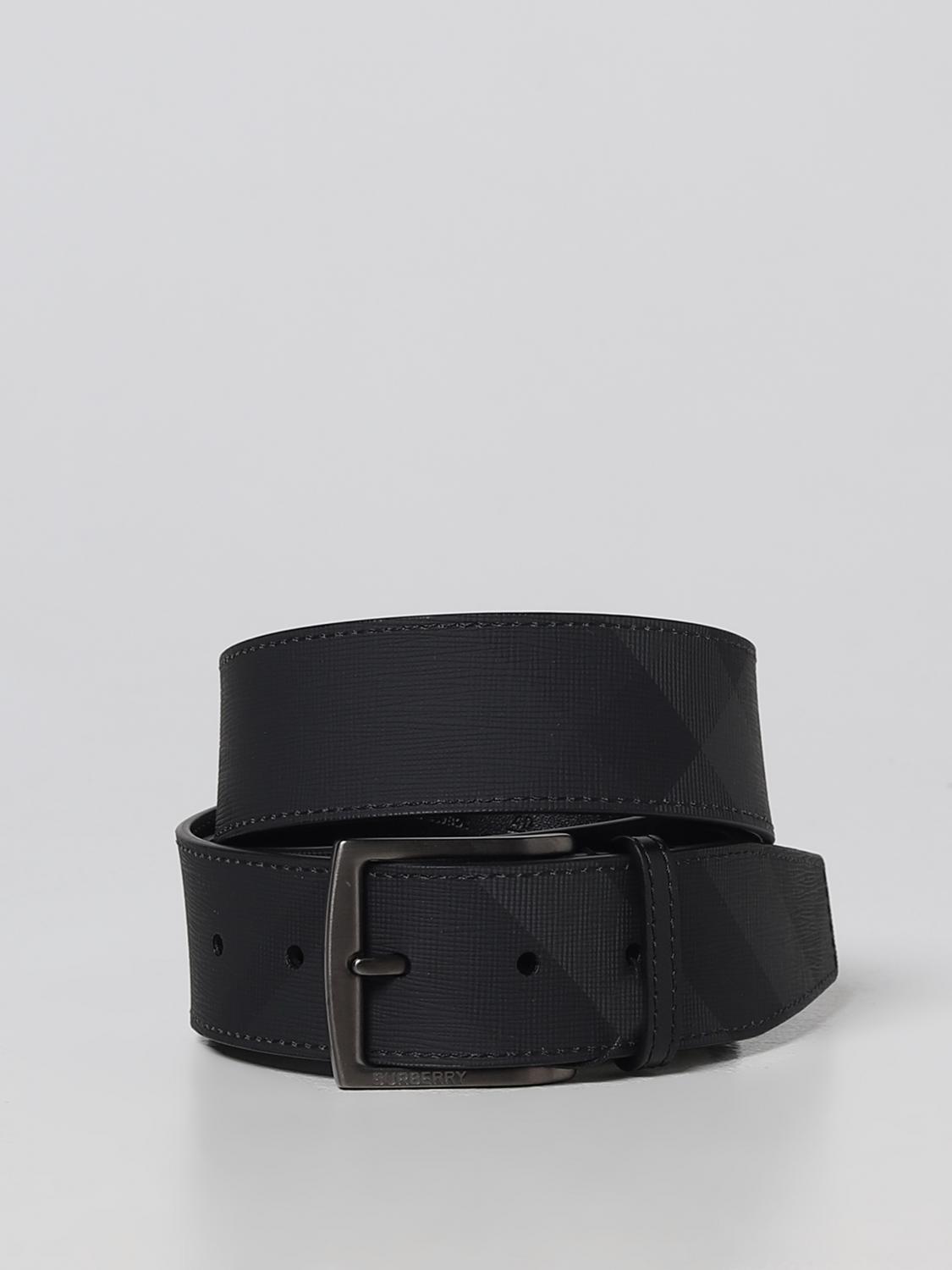 BURBERRY: belt for man - Grey | Burberry belt 8065342 online on 