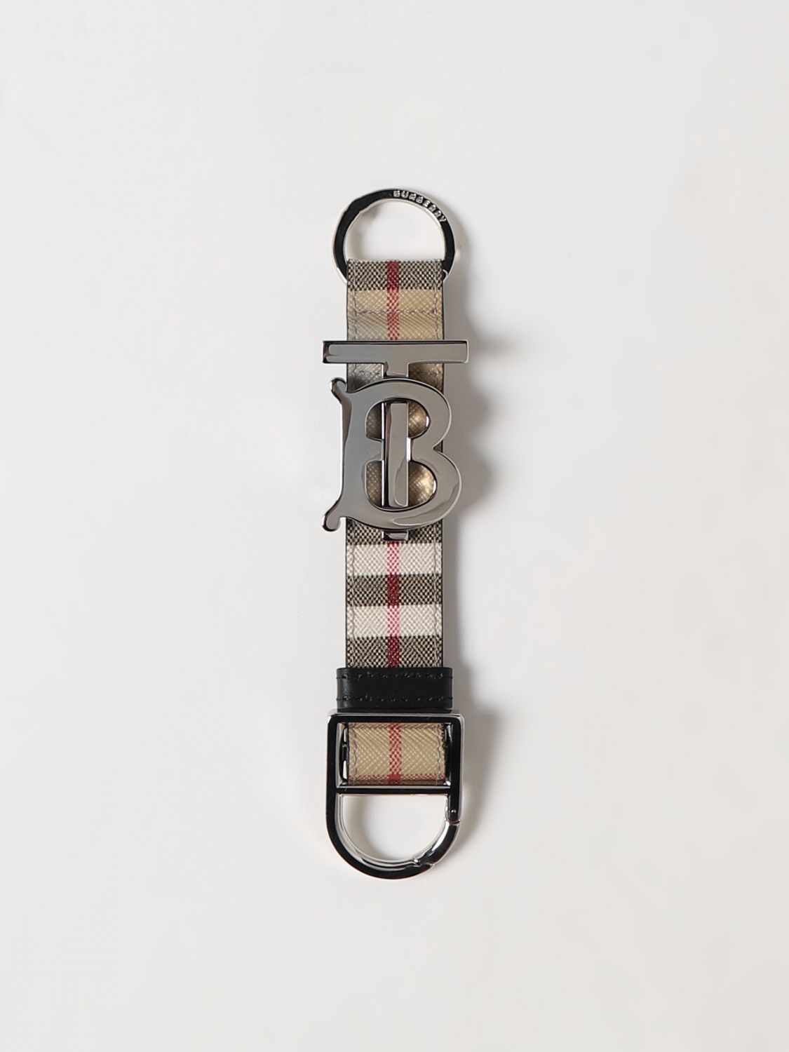 Burberry Vintage Check Keychain In Beige