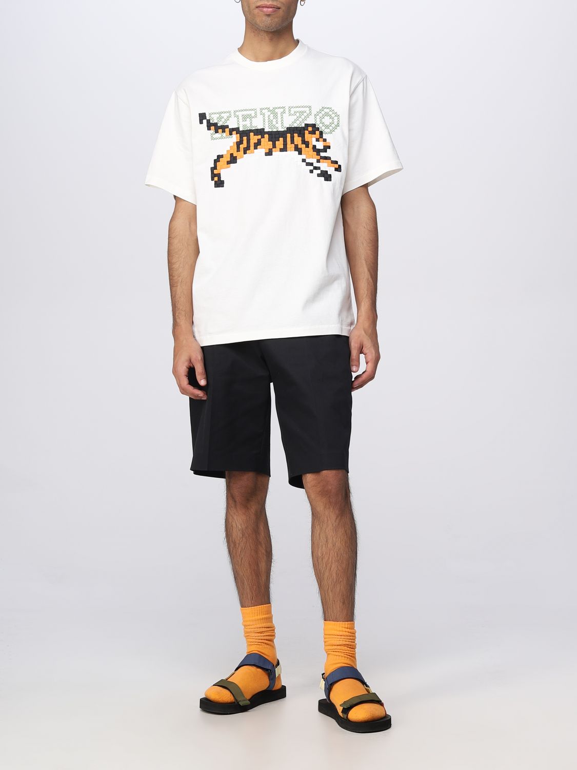 T-shirt Kenzo: T-shirt Tiger Pixel Kenzo in cotone bianco 2