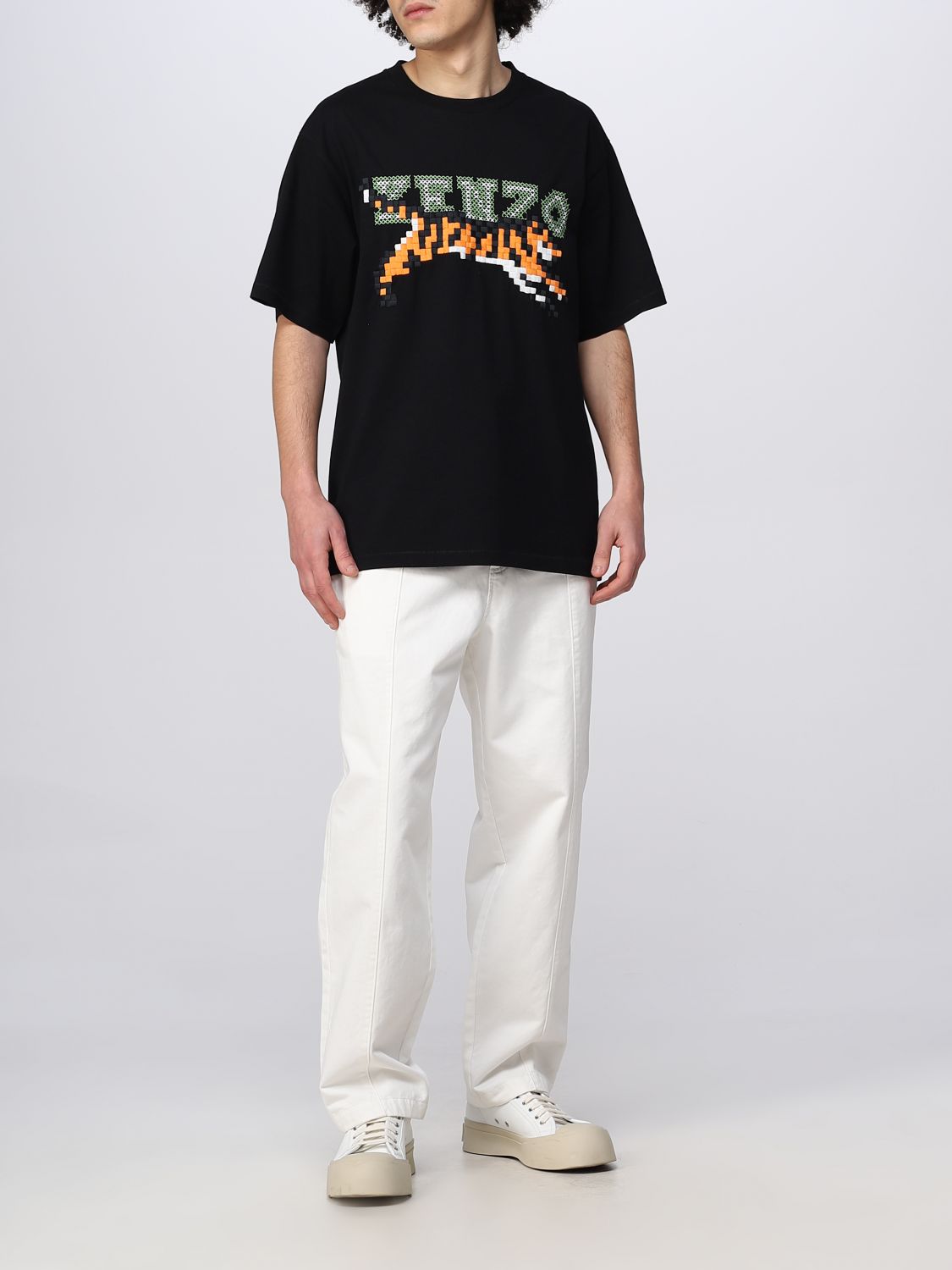 T-shirt Kenzo: T-shirt Tiger Pixel Kenzo in cotone nero 2