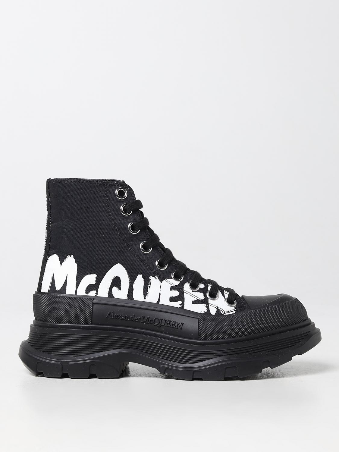 Stivaletti Alexander Mcqueen: Stivaletto Tread Slick Graffiti Alexander McQueen in nylon nero 1