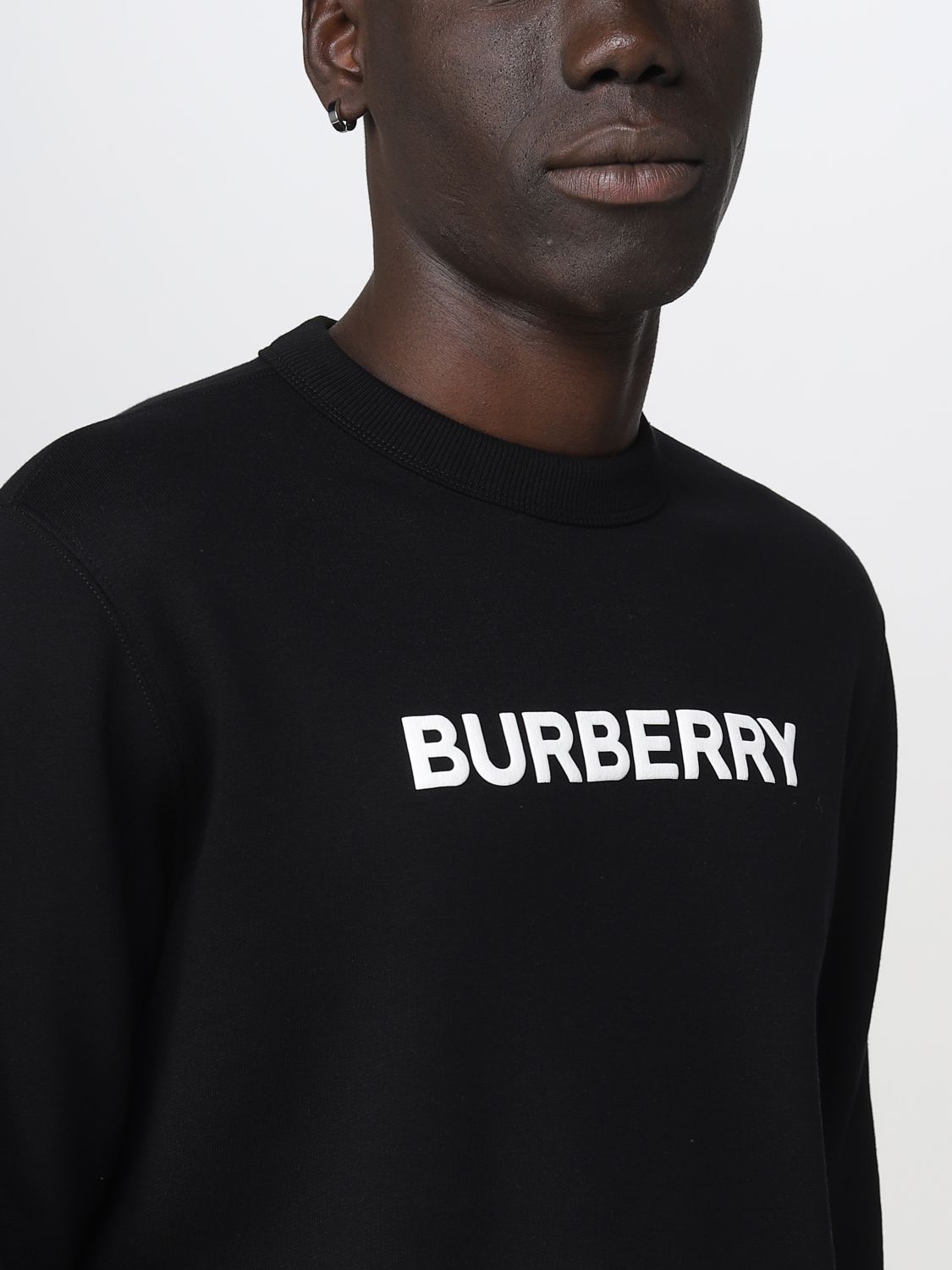 Vær modløs depositum ild BURBERRY: sweatshirt in cotton - Black | Burberry sweatshirt 8055312 online  on GIGLIO.COM
