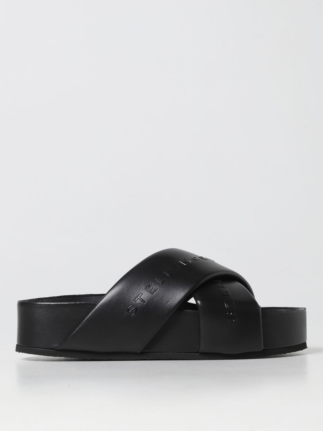 Shop Stella Mccartney Sandal In Synthetic Leather In Black