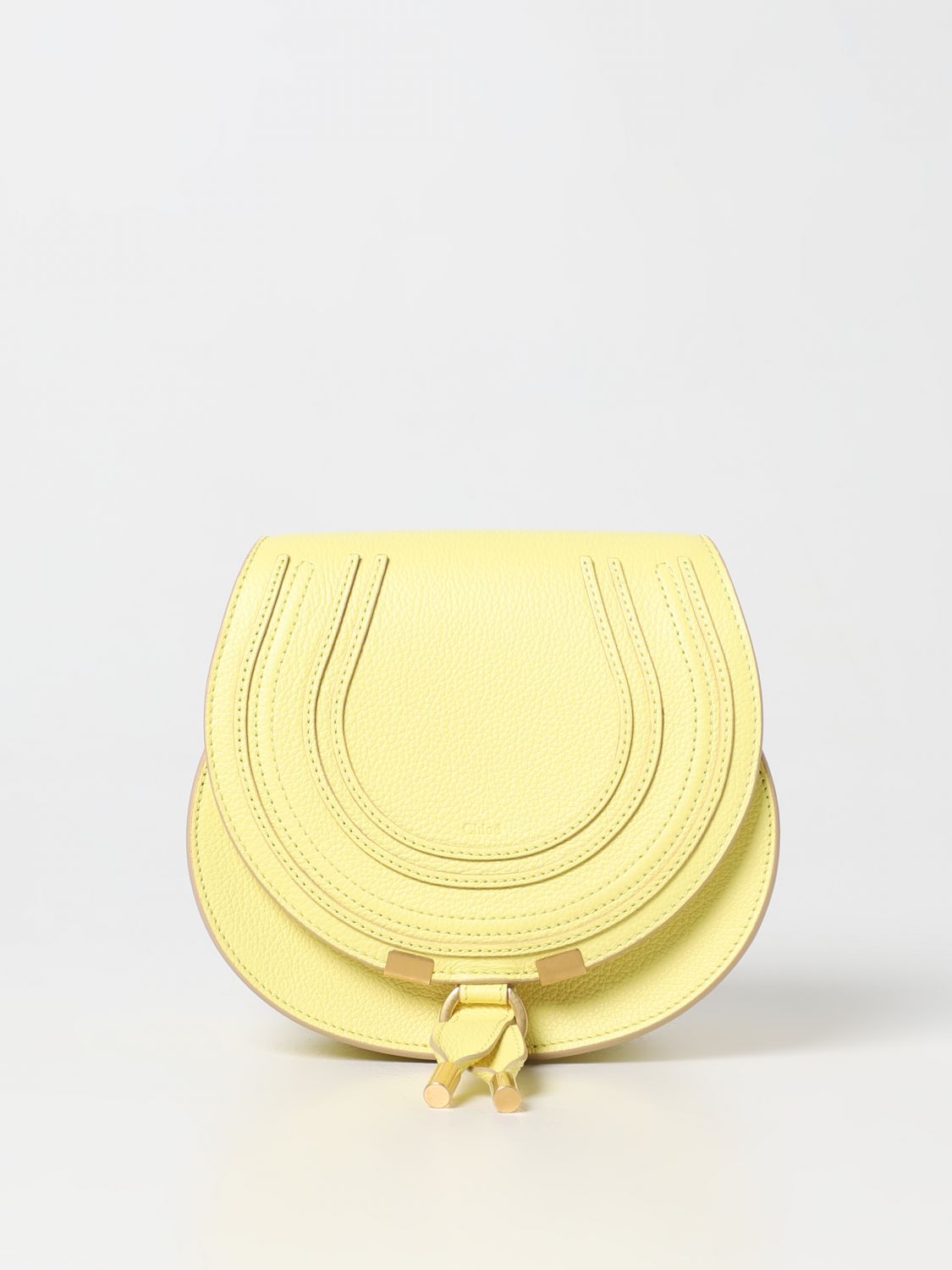Chloe Small Marcie Saddle Bag in Yellow