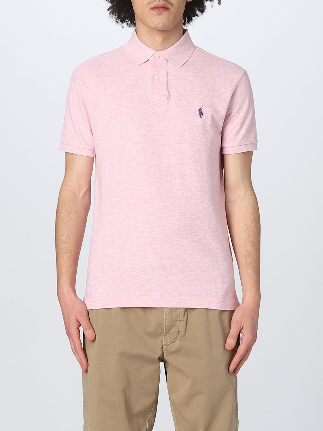 POLO RALPH LAUREN: polo shirt for men - Pink | Polo Ralph Lauren polo shirt  710536856 online on 