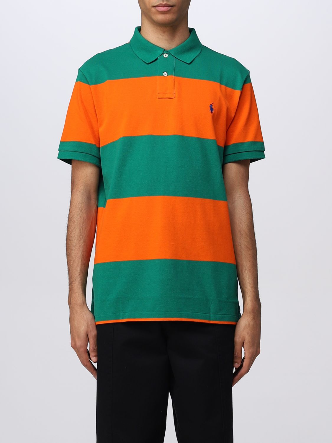 POLO RALPH LAUREN: polo shirt for man - Green | Polo Ralph Lauren polo shirt  710890052 online on 