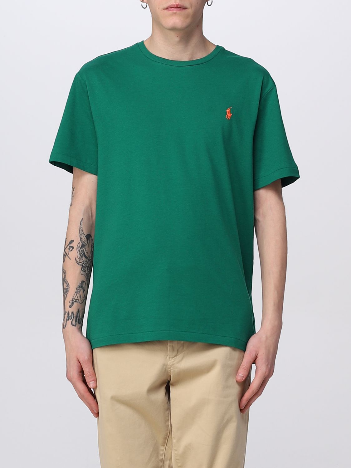 POLO RALPH LAUREN: t-shirt for man - Grass Green | Polo Ralph Lauren t ...