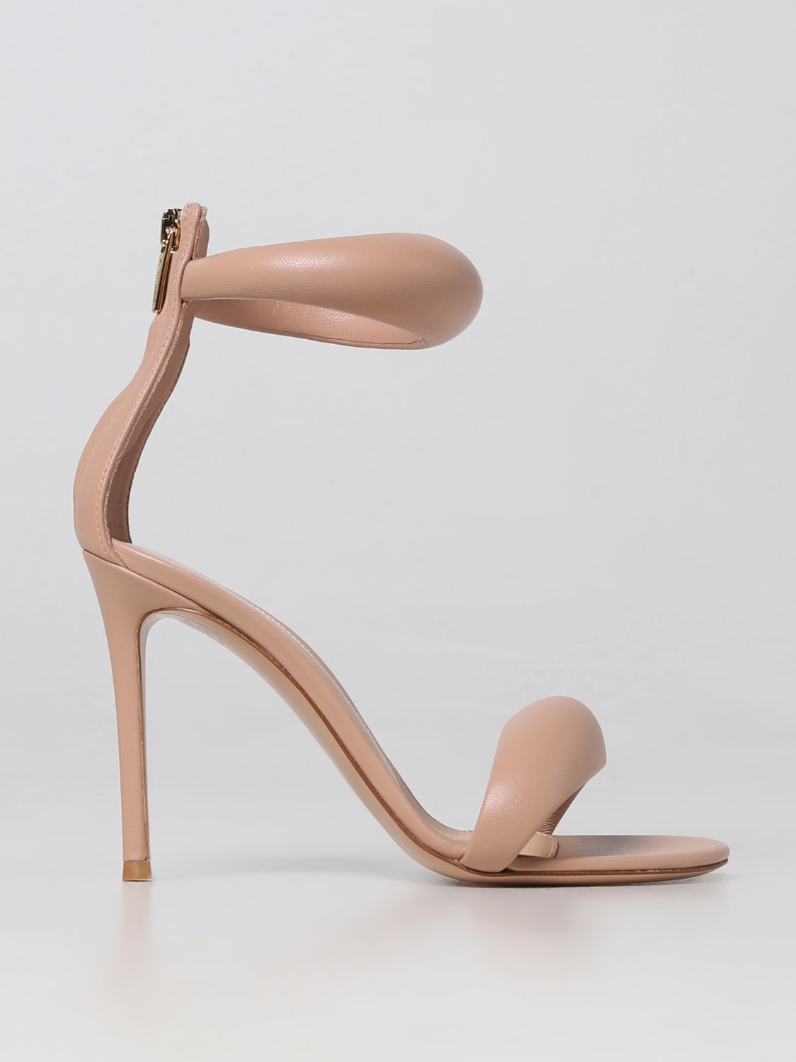 GIANVITO ROSSI: heeled sandals for woman - Peach | Gianvito Rossi ...