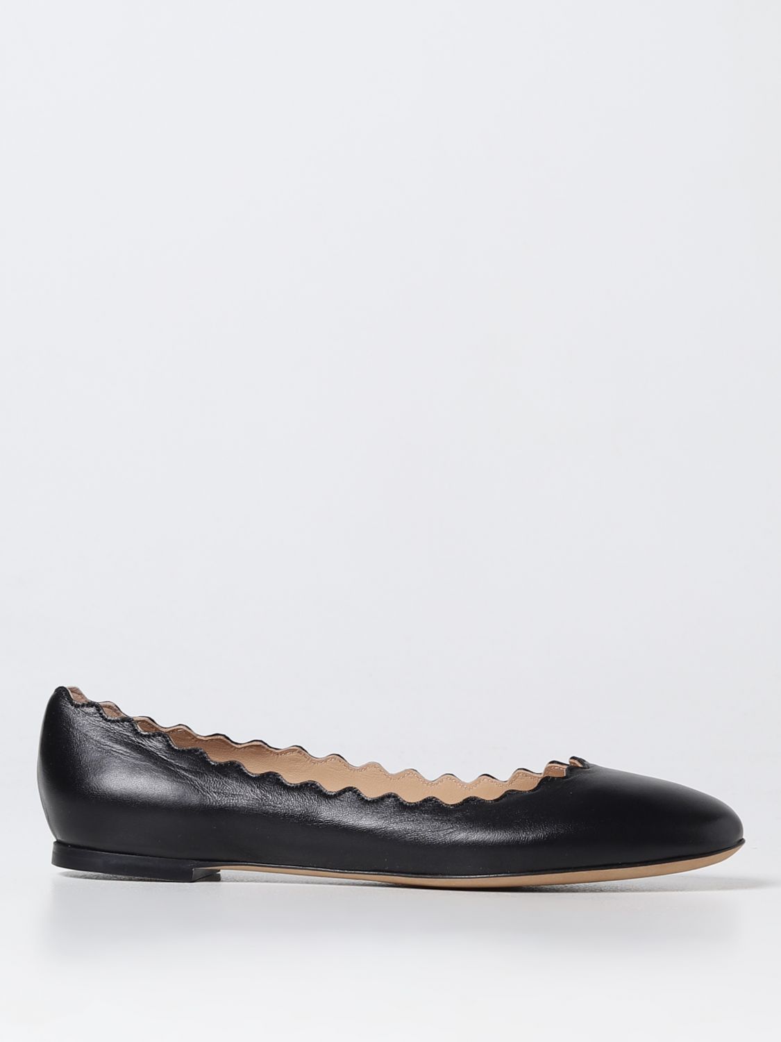 Chloé Ballet Flats In Leather In Black