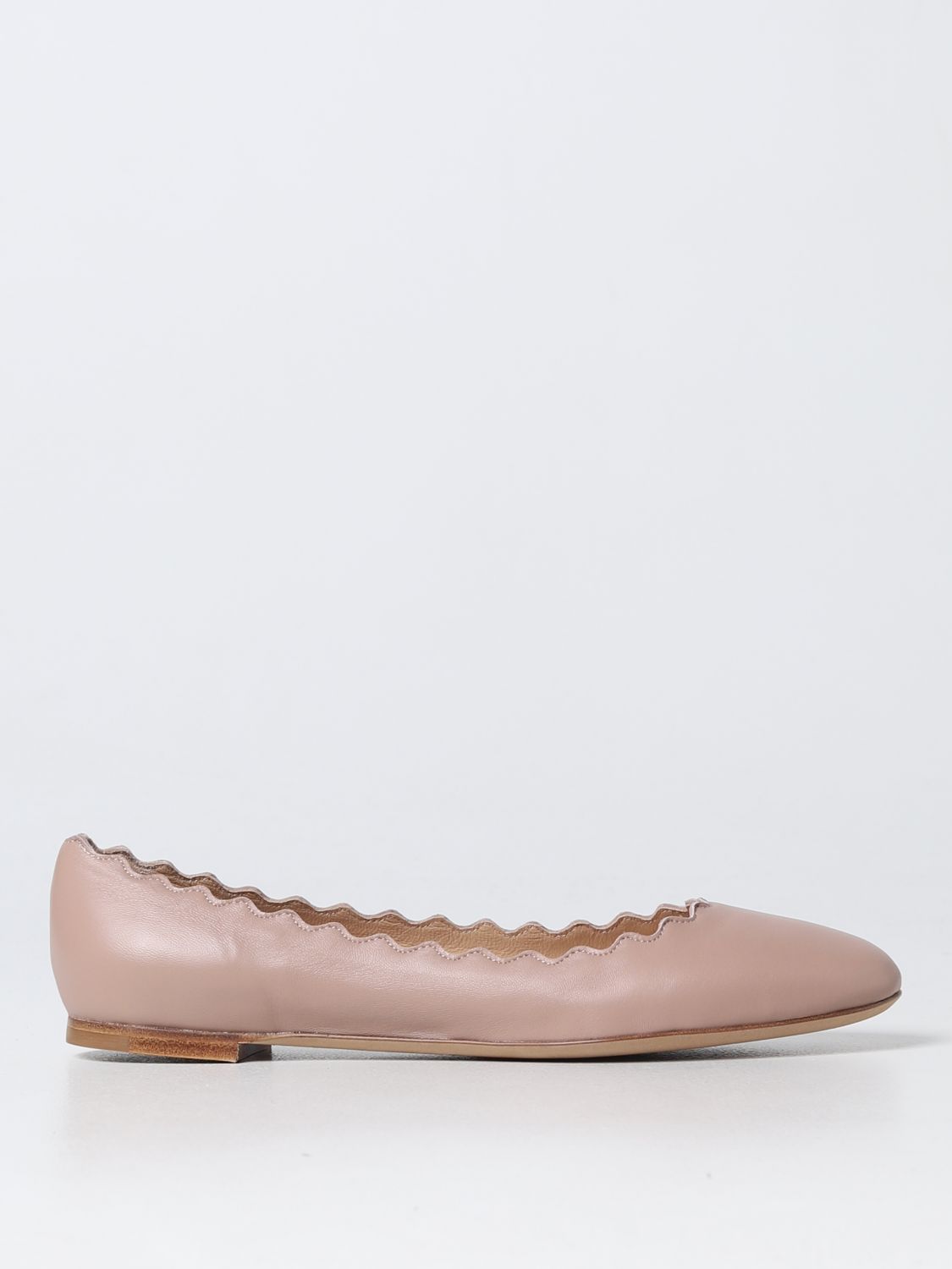 CHLOÉ BALLET FLATS IN LEATHER,D80538010