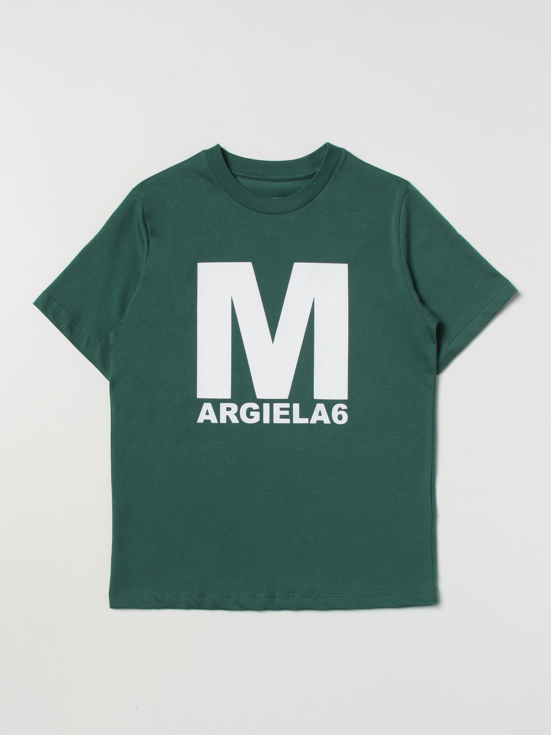 Shop Mm6 Maison Margiela T-shirt  Kids Color Green