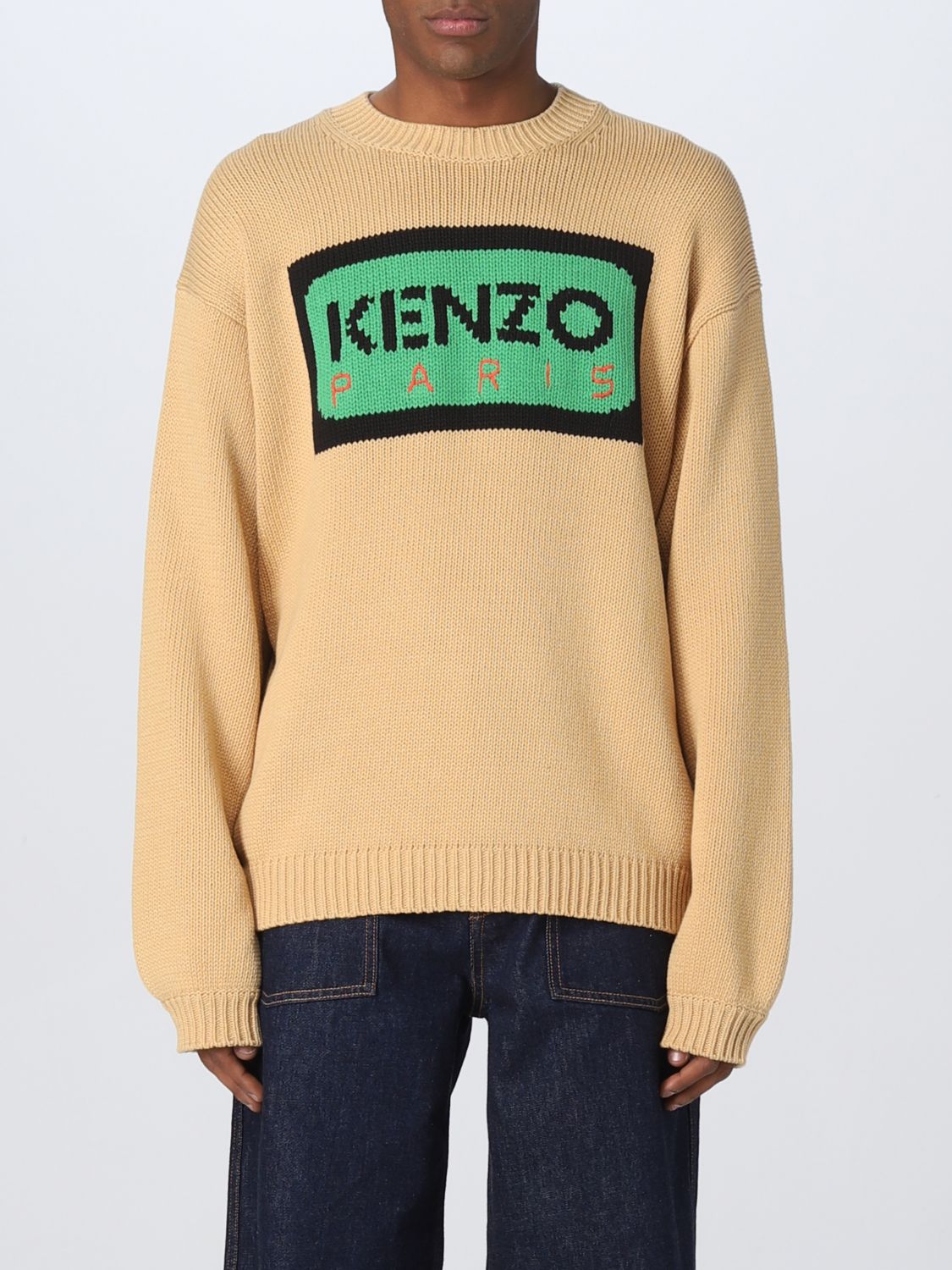 Shop Kenzo Sweater  Men Color Beige