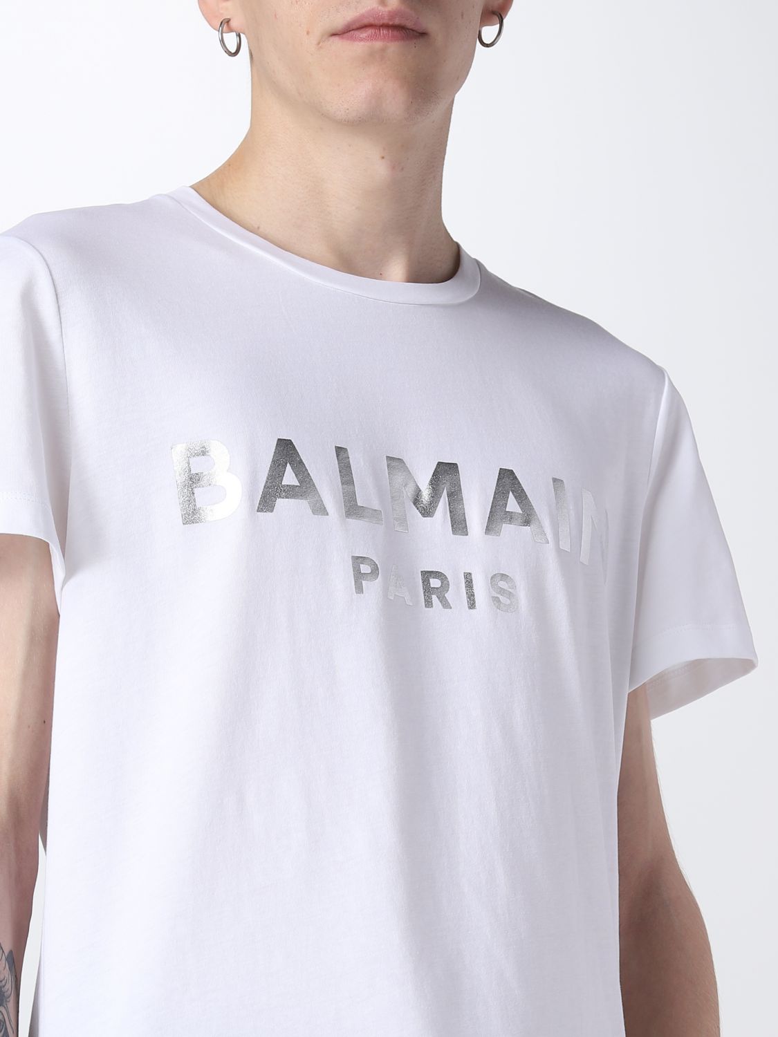 BALMAIN: t-shirt for man - White | Balmain t-shirt AH1EF000BB29 