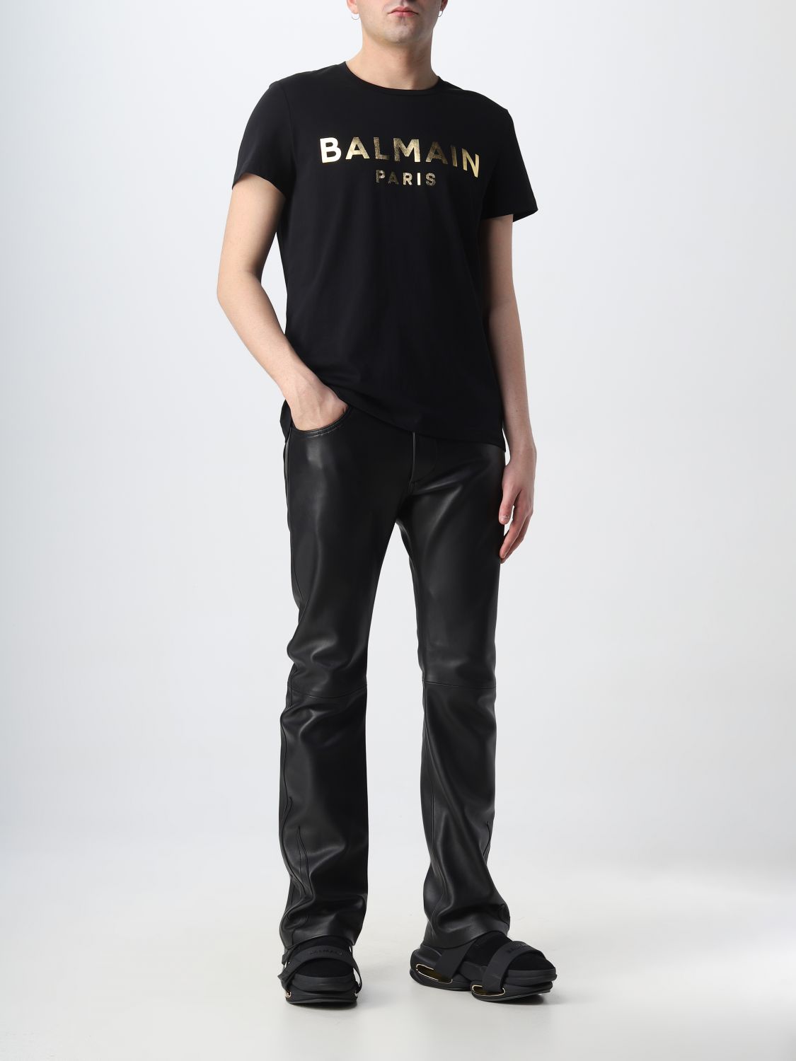 Balmainアウトレット：Tシャツ メンズ - ブラック | GIGLIO.COM