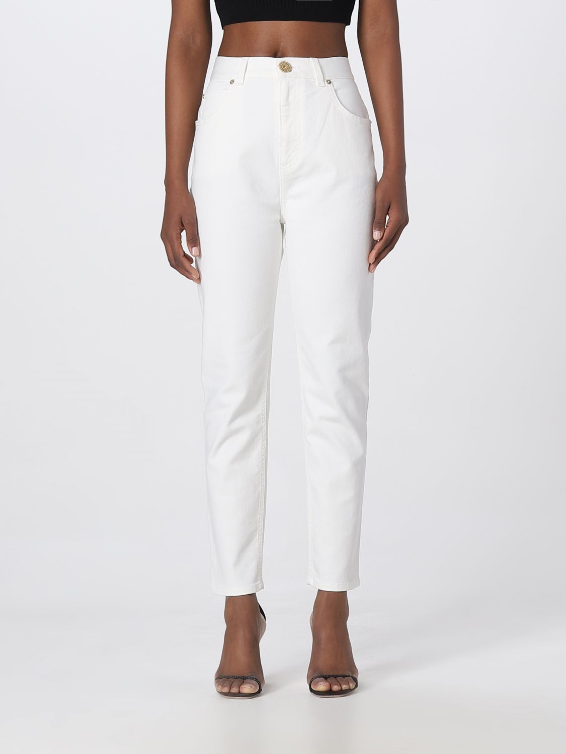 BALMAIN 牛仔裤 BALMAIN 女士 颜色 白色,D80706001
