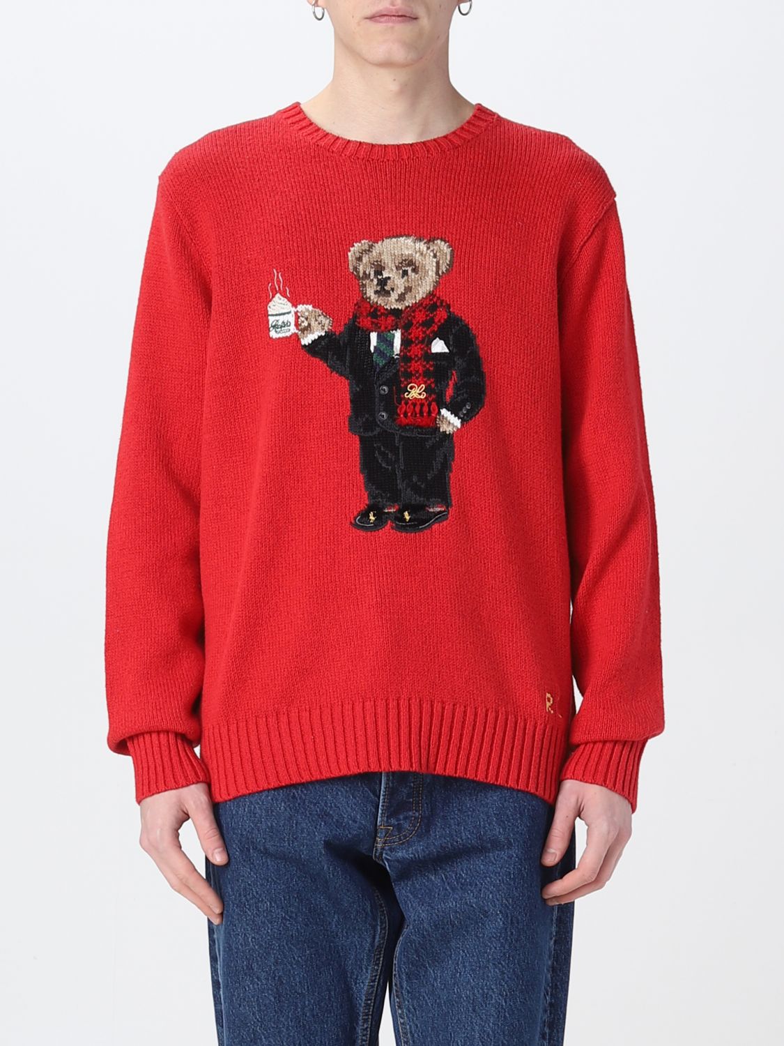 POLO RALPH LAUREN: sweater for man - Red | Polo Ralph Lauren sweater  710892468 online on 