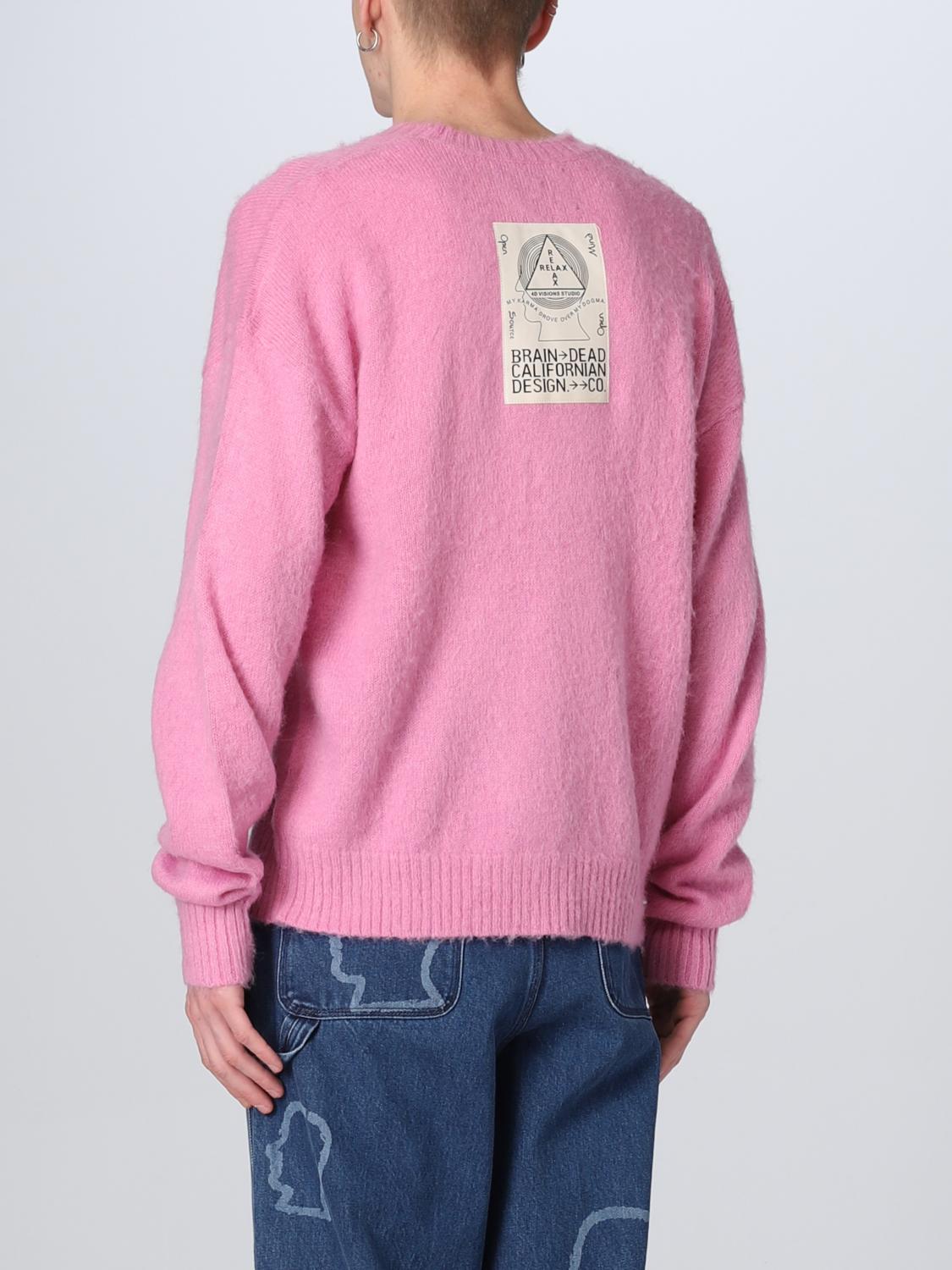 BRAIN DEAD sweater for man Fuchsia Brain Dead sweater F22O12002639