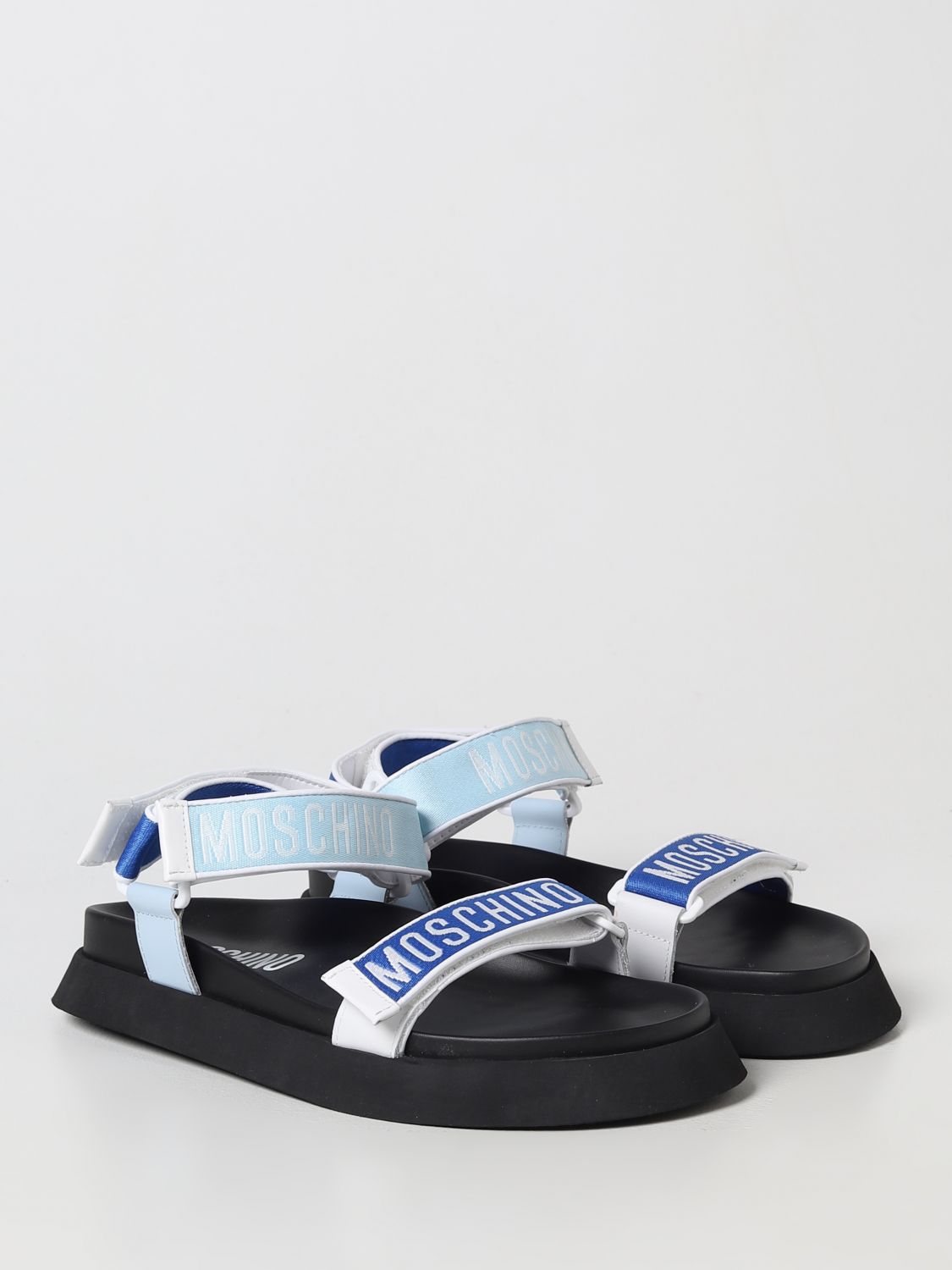 Sandalias para hombre, Azul Oscuro | Sandalias Moschino Couture en en GIGLIO.COM