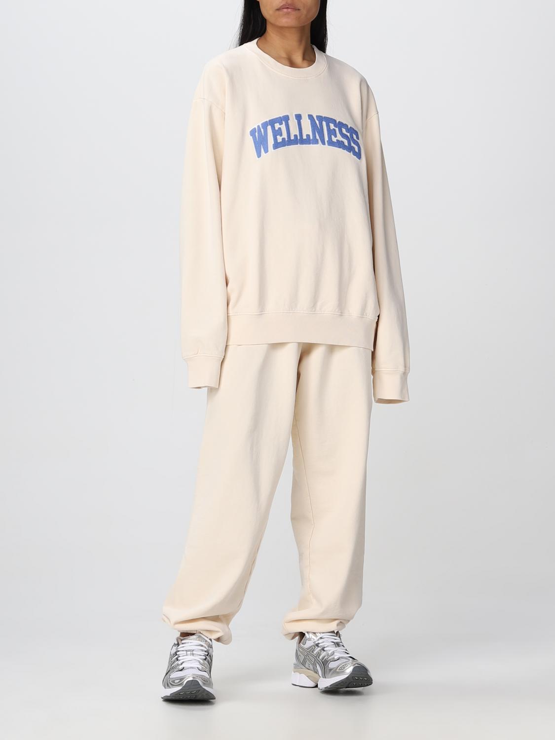 Sweat-shirt Sporty & Rich: Sweat-shirt Sporty & Rich femme crème 2
