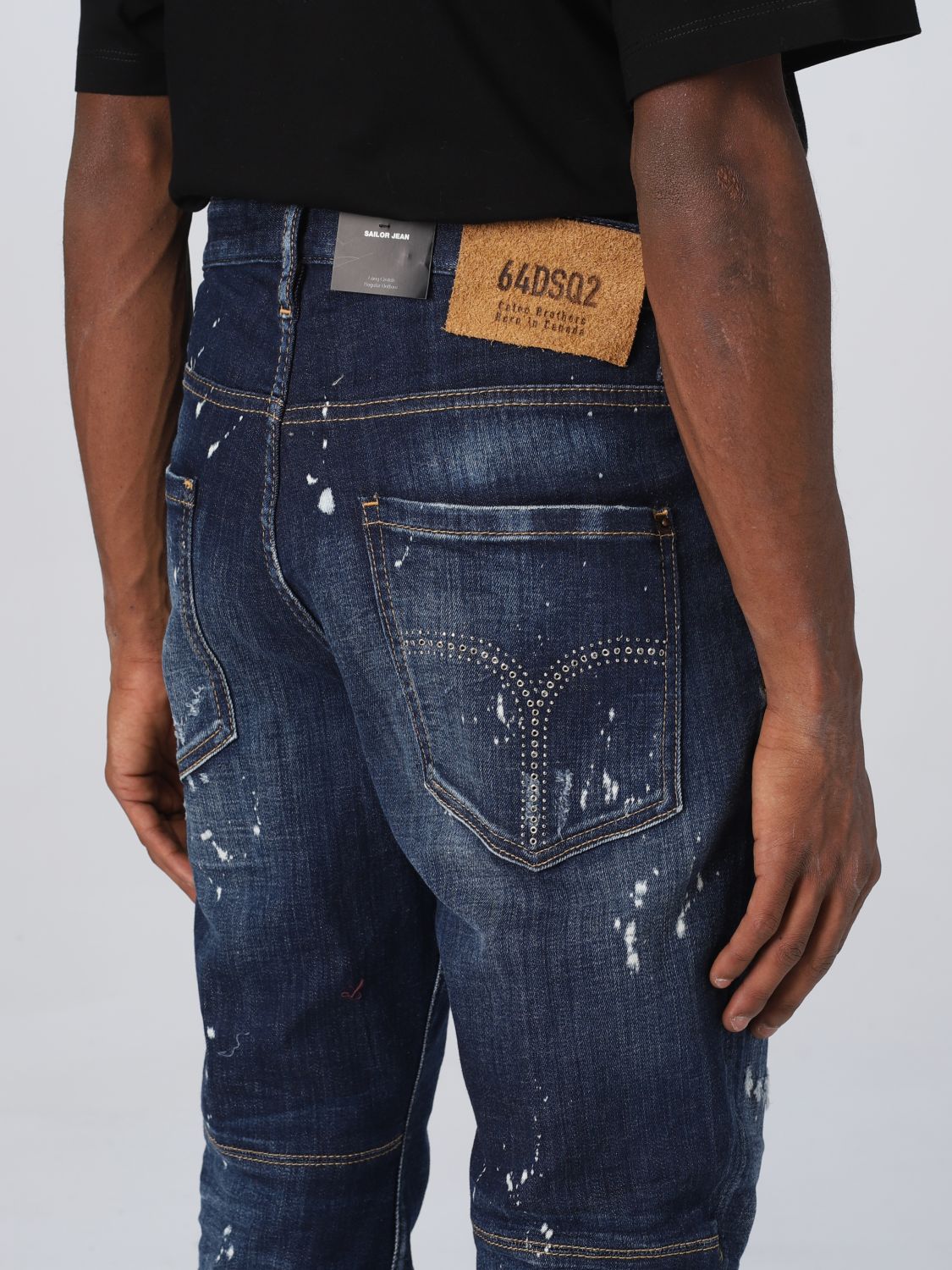 Cut Secrete pile DSQUARED2: denim jeans - White | Dsquared2 jeans S74LB1278STN833 online on  GIGLIO.COM