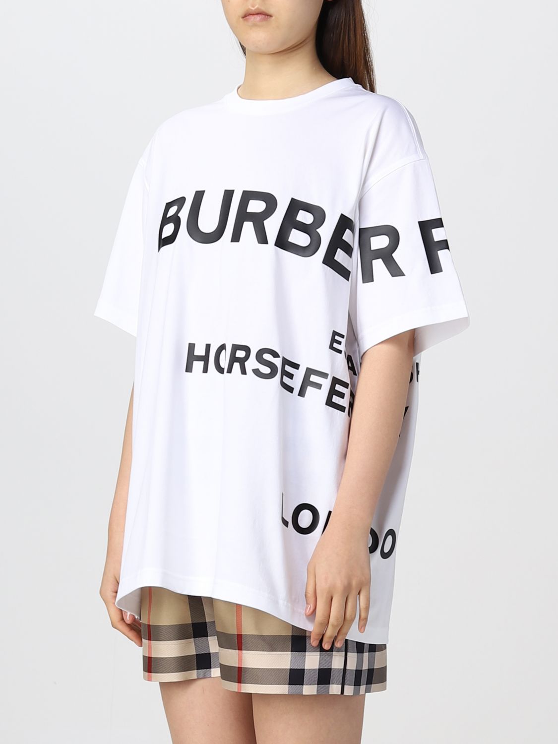 BURBERRY：Tシャツ レディース - ホワイト | GIGLIO.COMオンラインの