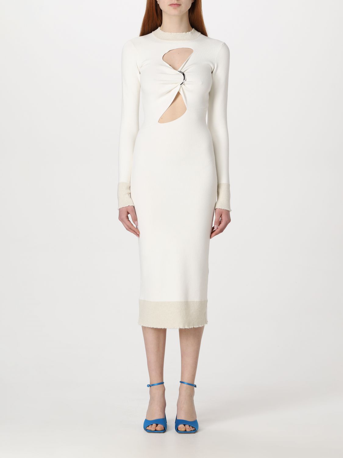 THE ATTICO: dress for woman - White | The Attico dress 231WCM55KV001 ...