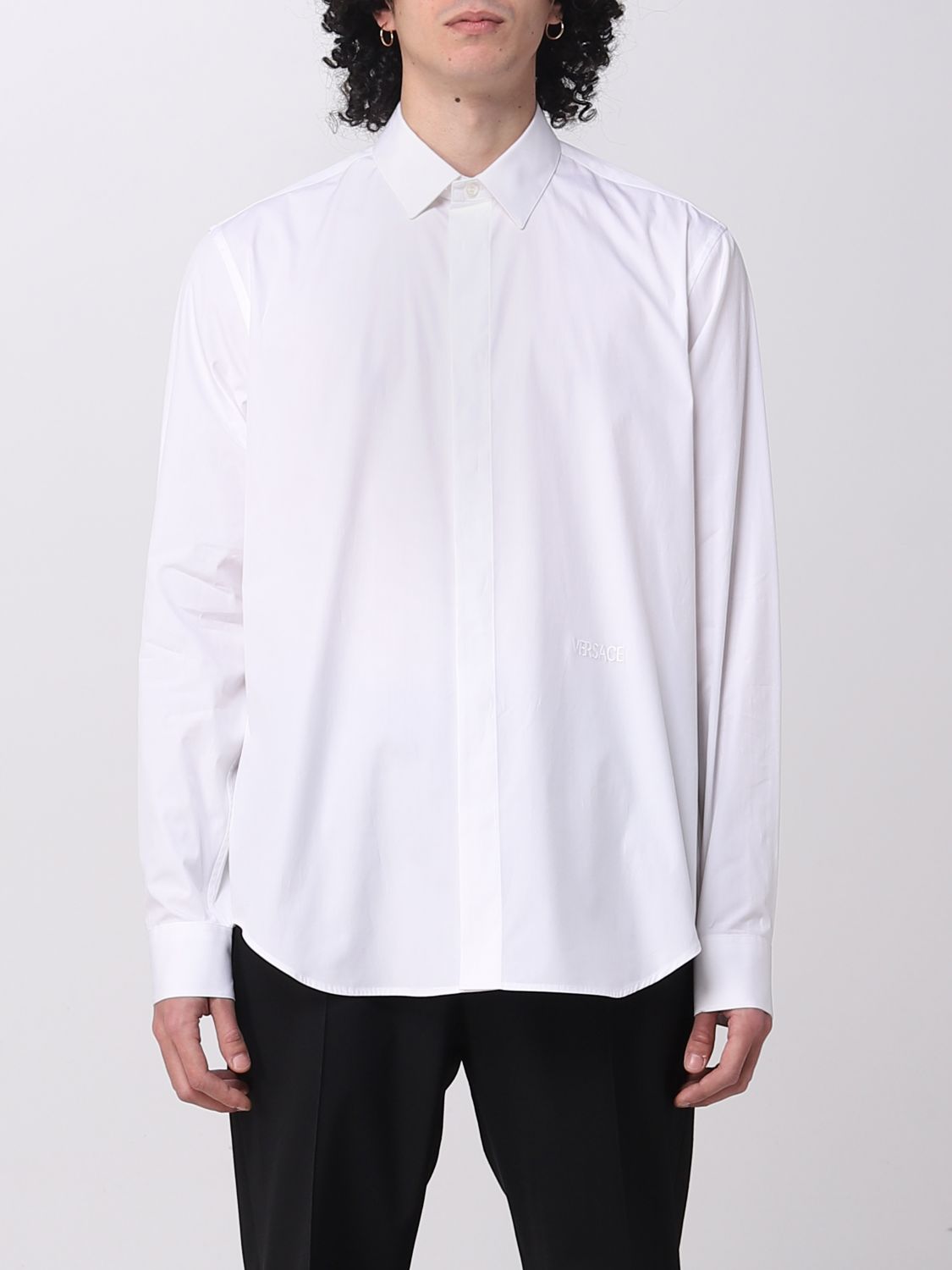 Mark Een hekel hebben aan Verder VERSACE: shirt for man - White | Versace shirt 10085621A06145 online on  GIGLIO.COM
