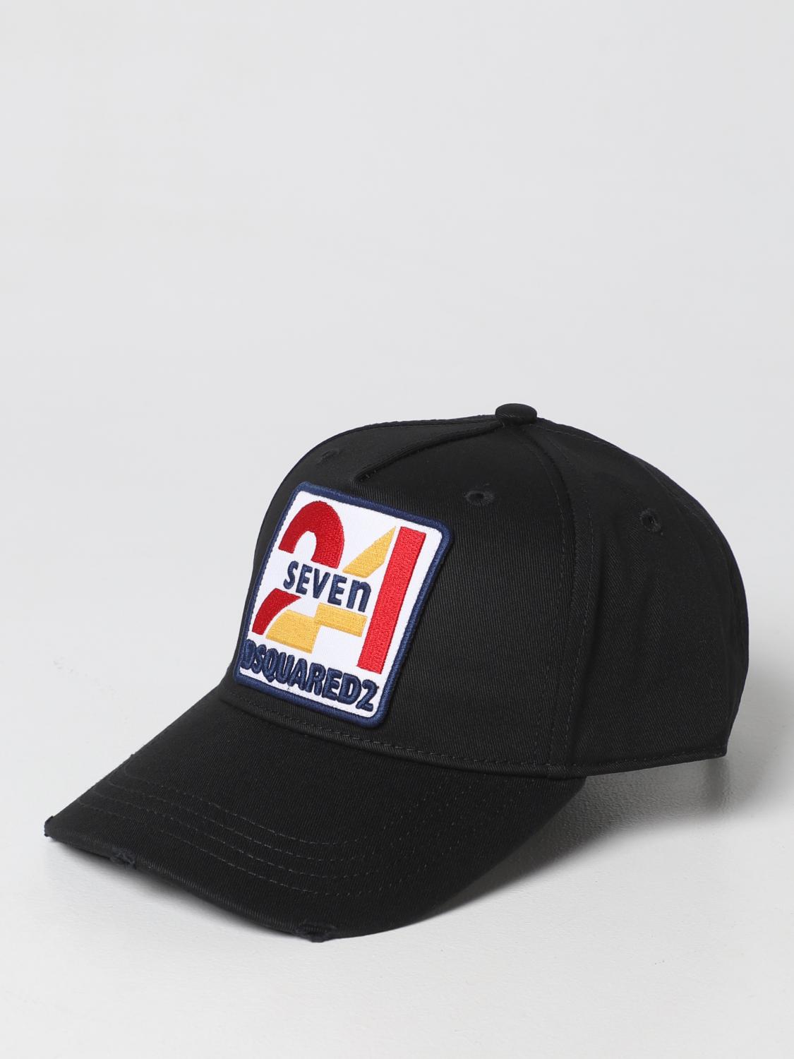 Cappello Dsquared2: Cappello Dsquared2 in cotone con patch nero 1