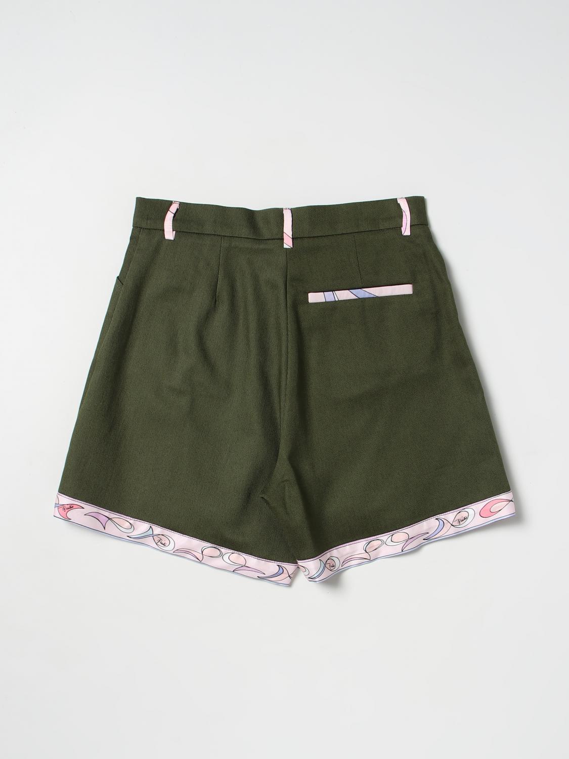 Pantaloncino Emilio Pucci Junior: Pantaloncino Emilio Pucci Junior con profili a contrasto verde 2