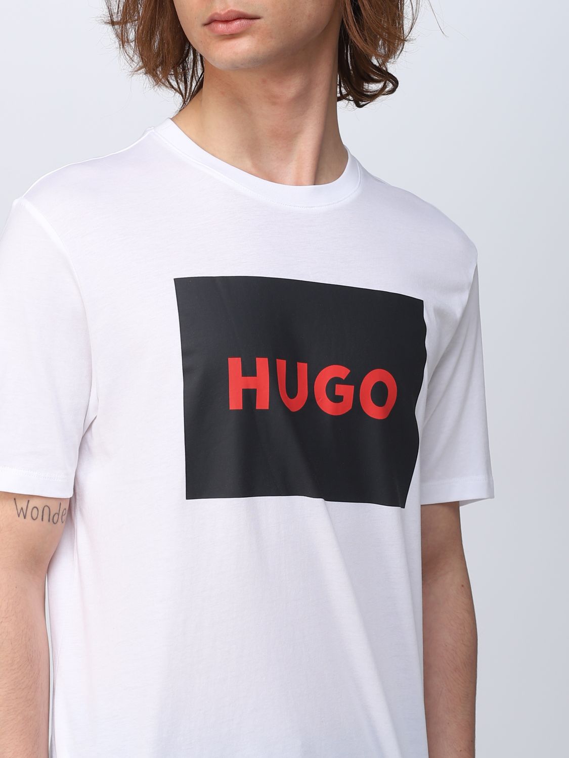 fordel Decode royalty HUGO: t-shirt for man - White | Hugo t-shirt 50467952 online on GIGLIO.COM