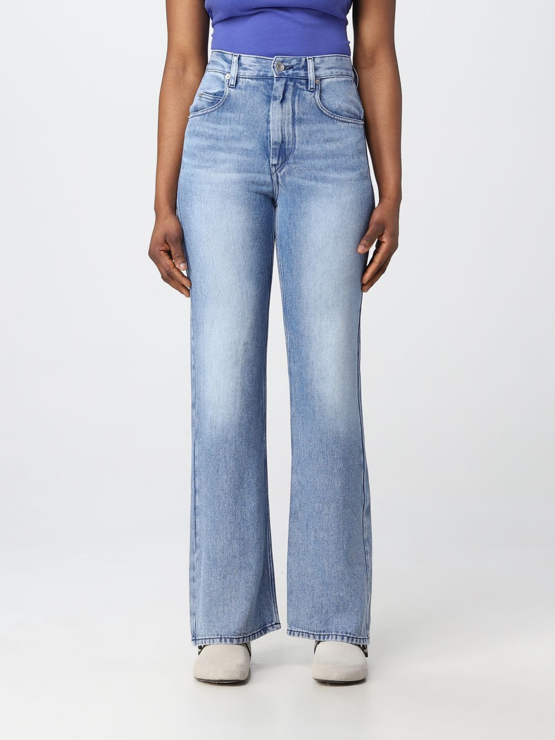 ISABEL MARANT ETOILE: jeans for woman - Gnawed Blue | Isabel Marant ...