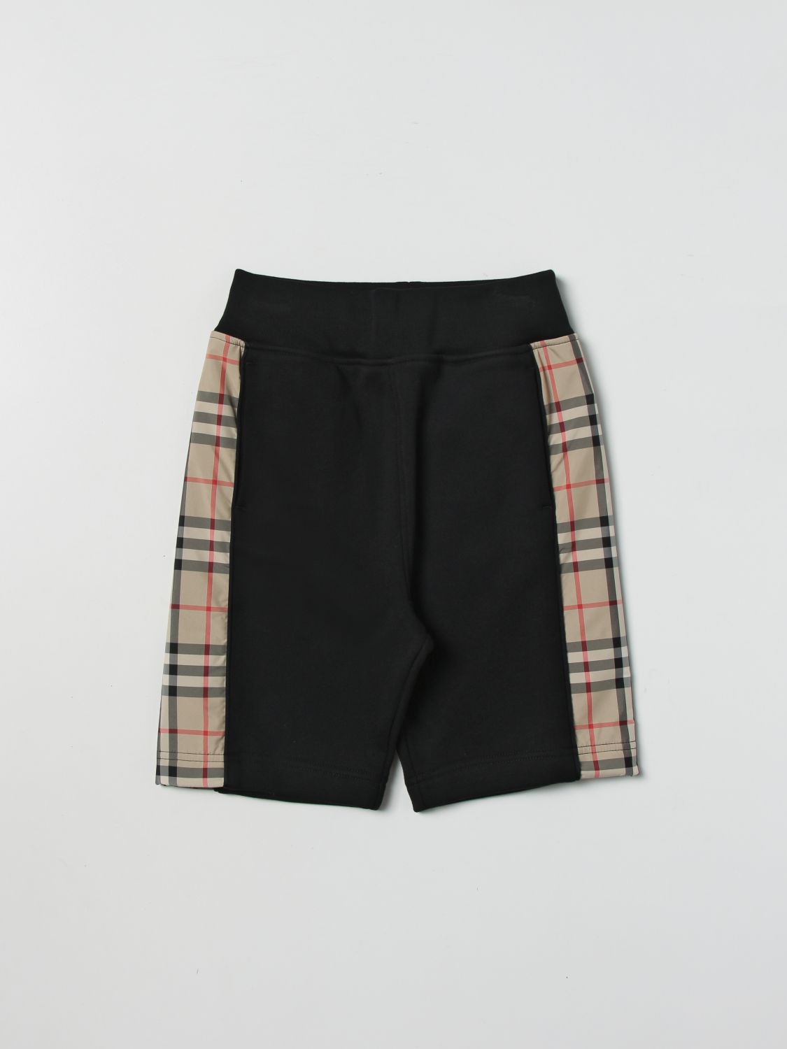 Shop Burberry Shorts In Organic Cotton In Black