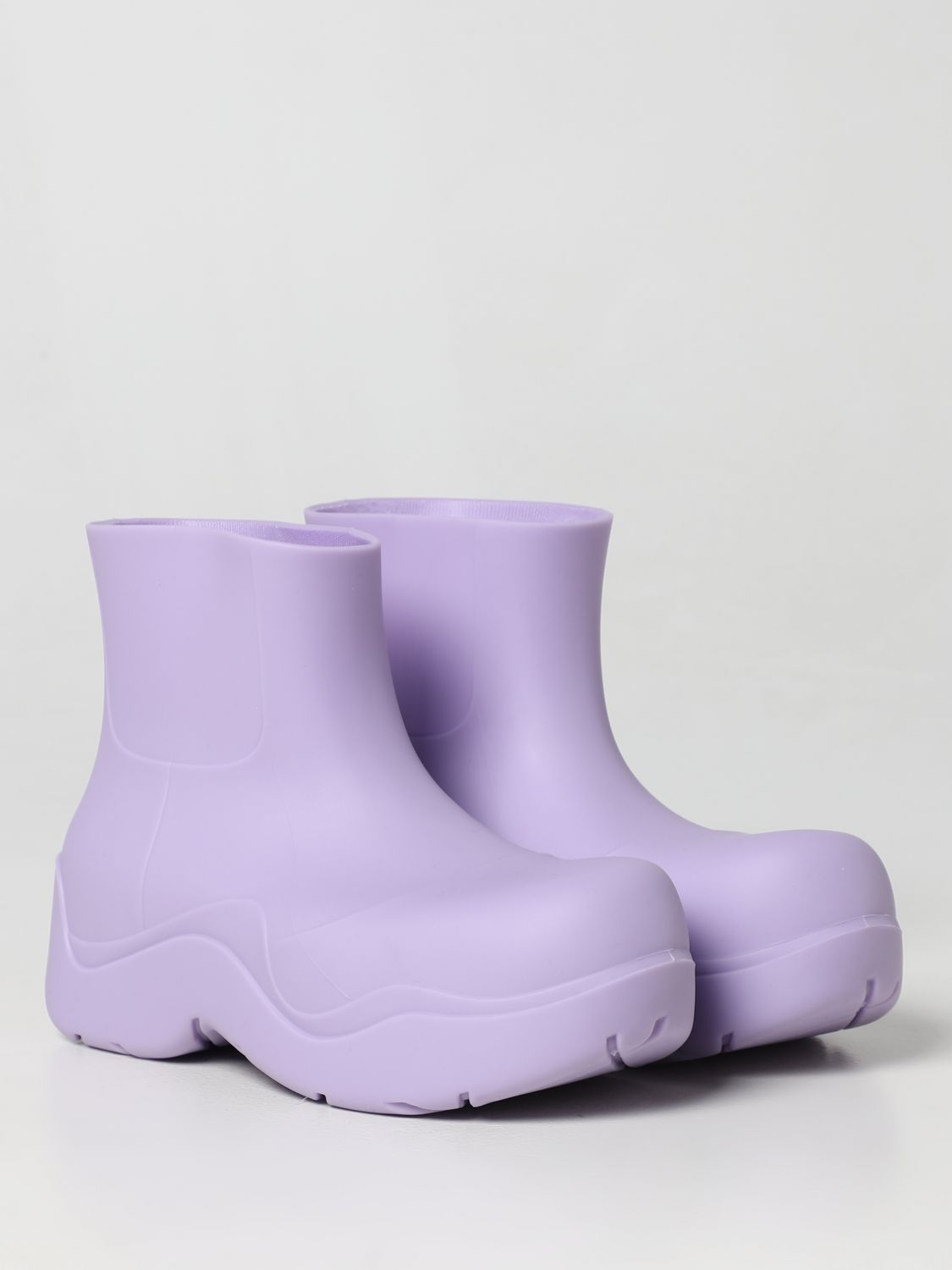 VENETA: flat ankle for woman - Violet Bottega Veneta flat ankle boots 640045V00P0 online on GIGLIO.COM