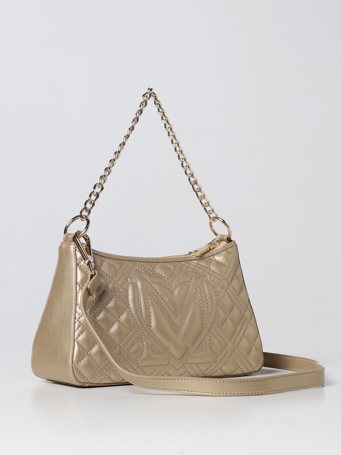 LOVE MOSCHINO bag in quilted synthetic leather Gold Love