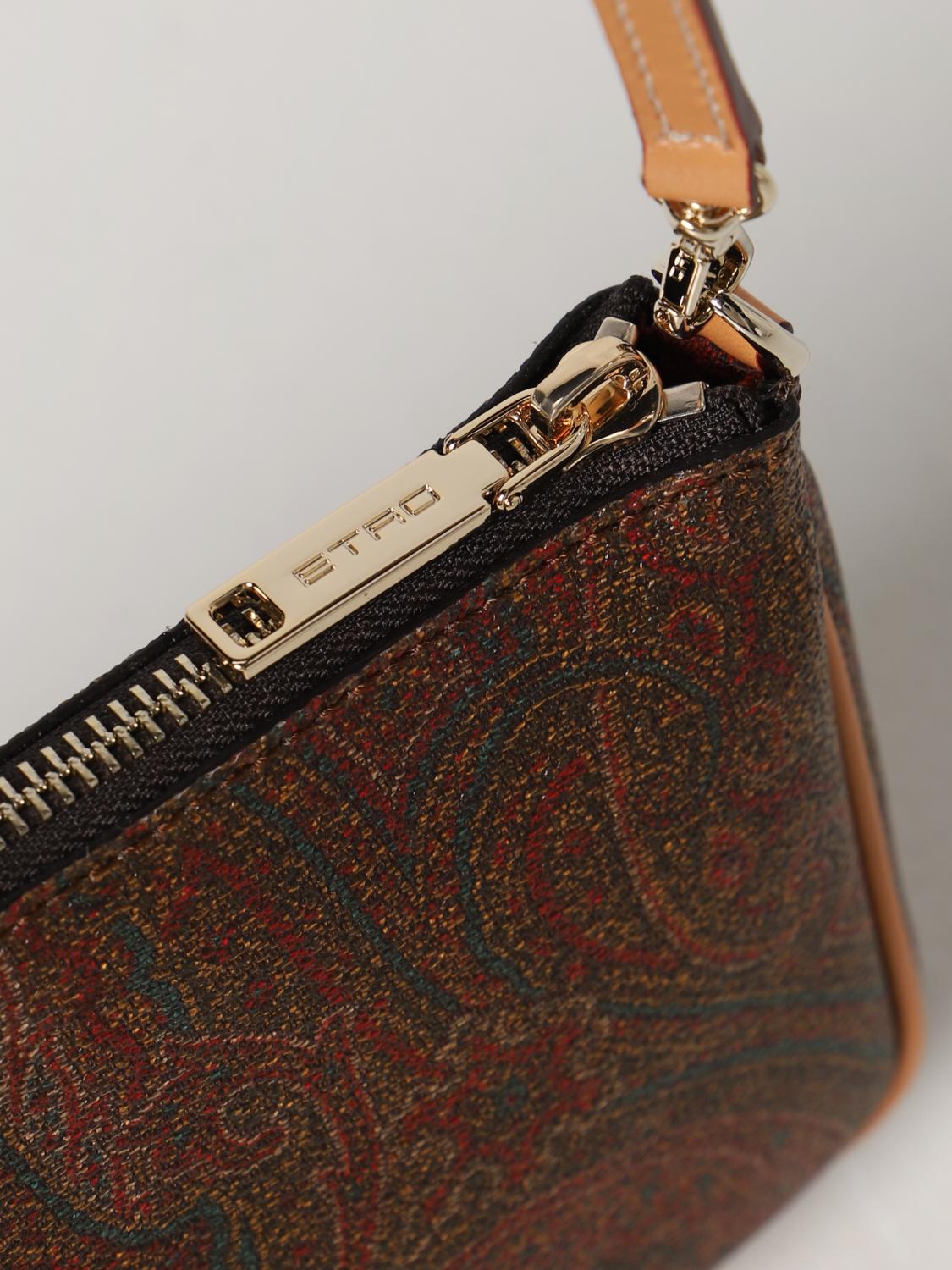 BROWN ETRO PAISLEY SHOULDER BAG WITH INSERTS (014278010)