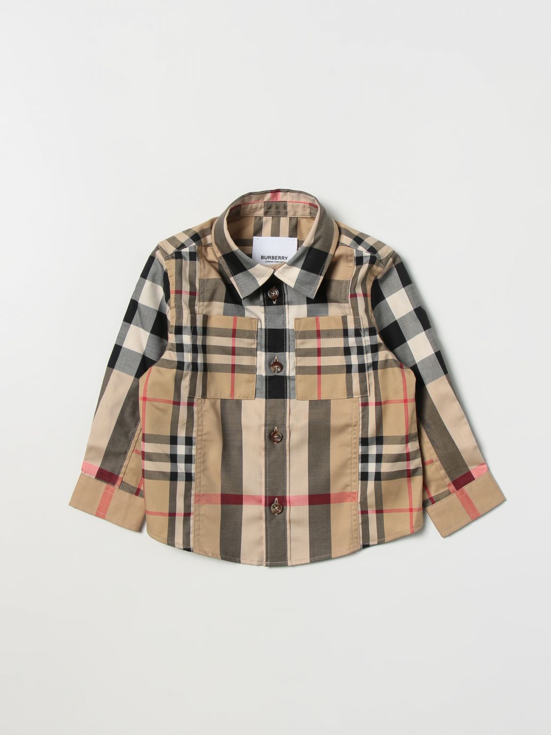 BURBERRY: shirt for baby - Beige | Burberry shirt 8061936 online on  