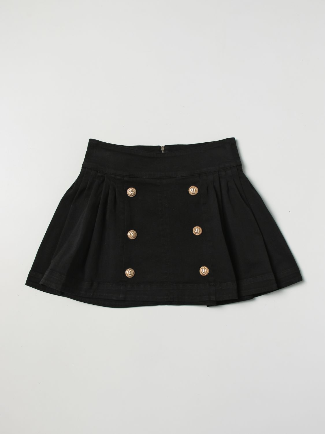 BALMAIN KIDS: skirt for girls - Black | Balmain Kids skirt BS7A11D0039 ...