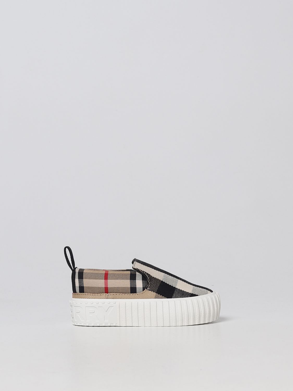 BURBERRY SNEAKERS IN COTTON WITH VINTAGE CHECK PRINT,D82700005