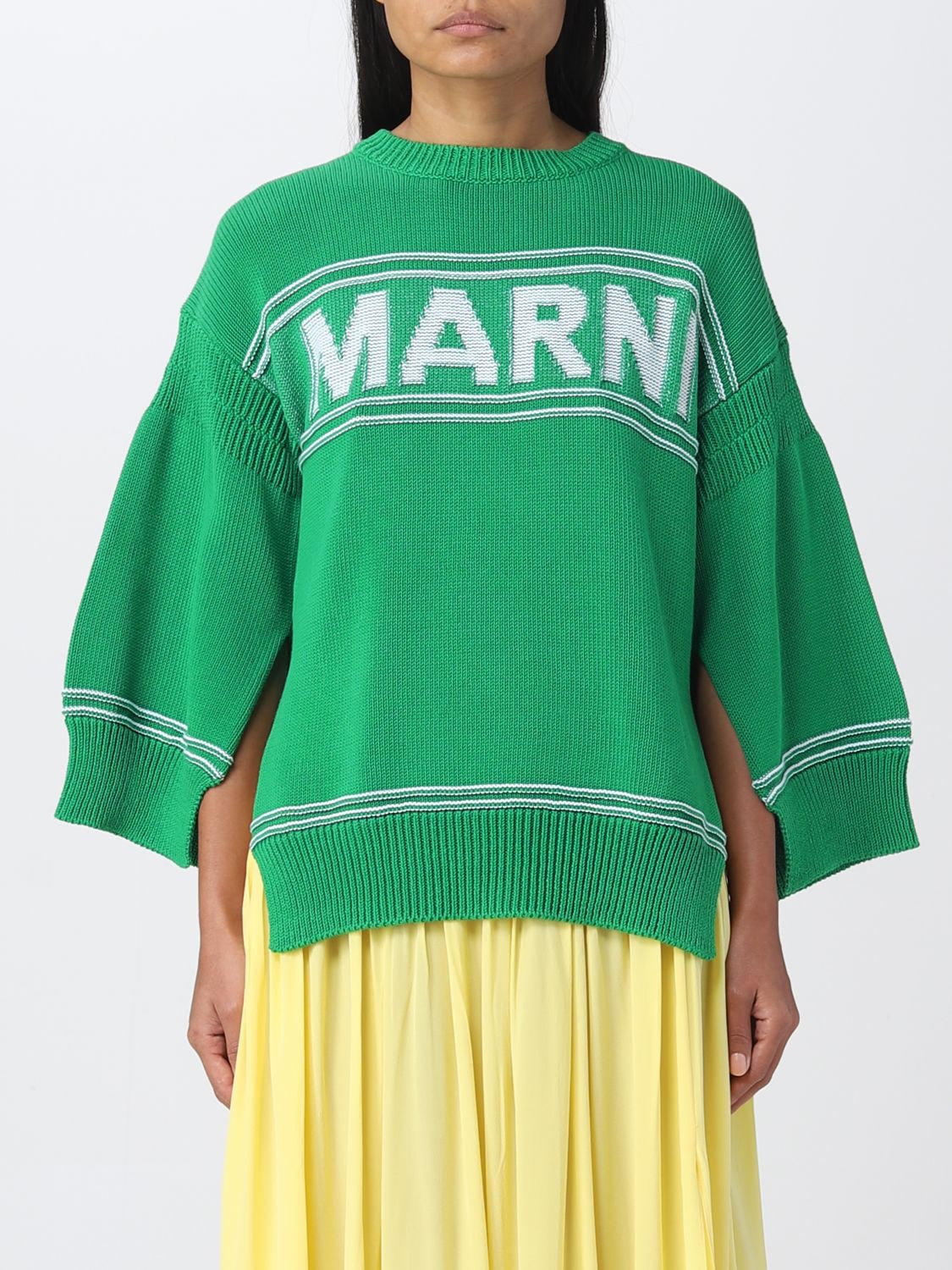 MARNI PULLOVER IN COTTON KNIT,D82727012