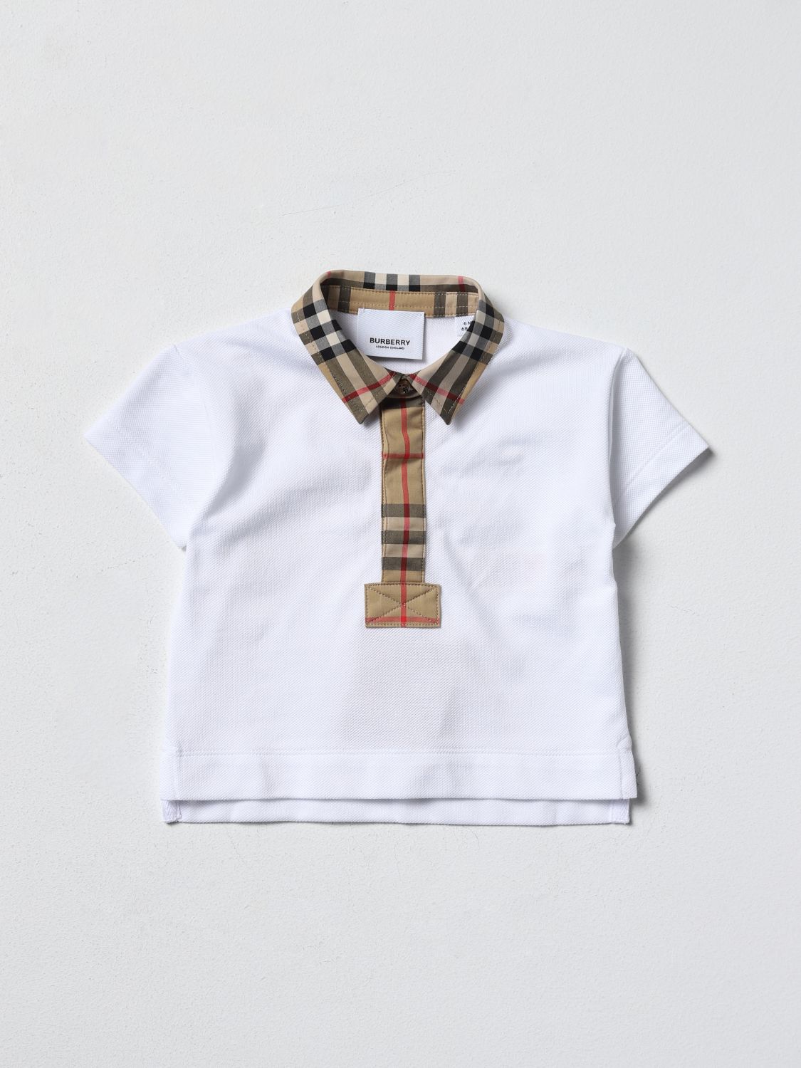 Burberry Babies' Polo Shirt  Kids Color White