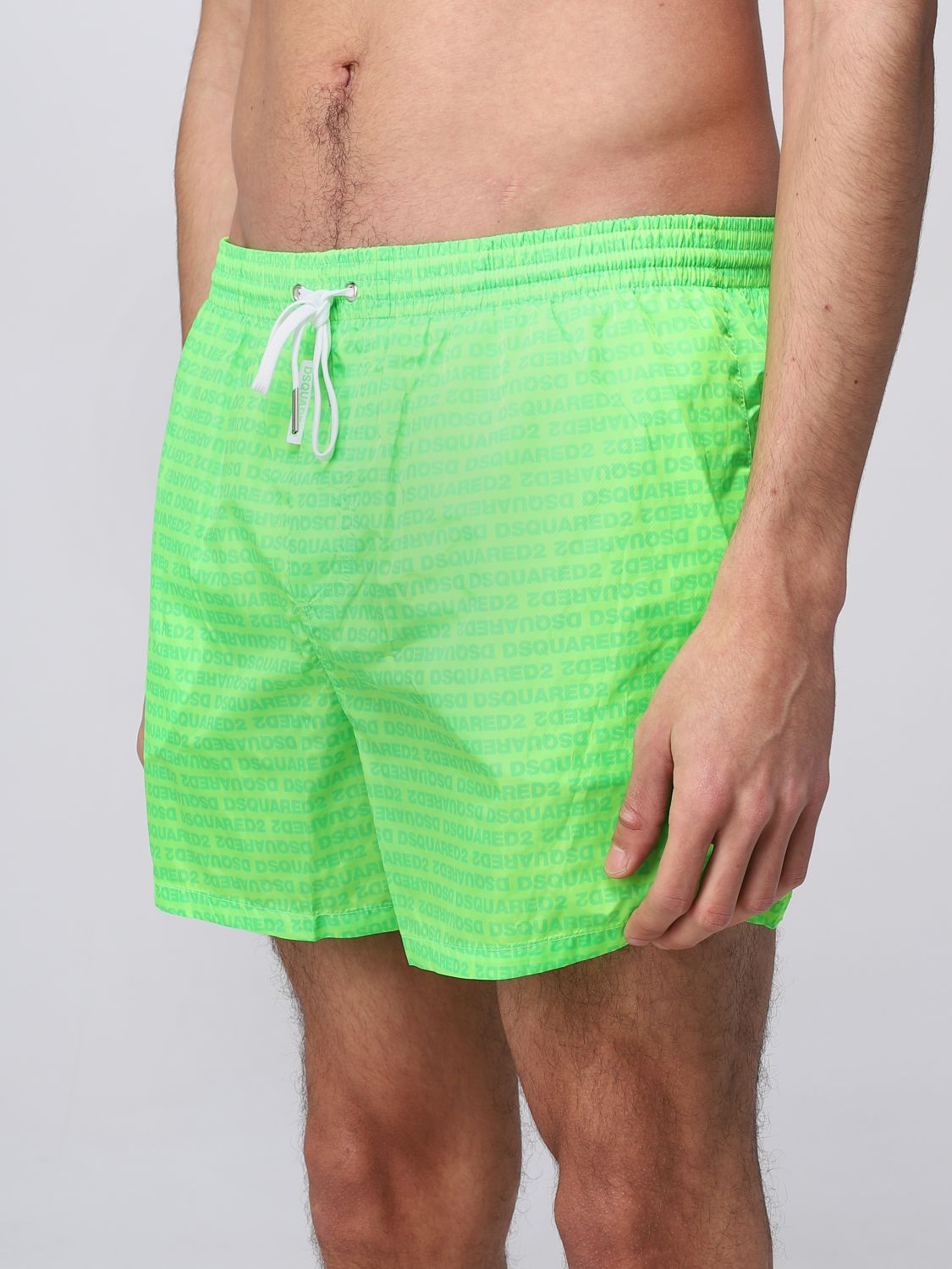 DSQUARED2: swimsuit for man - Green | Dsquared2 swimsuit D7B644630 ...