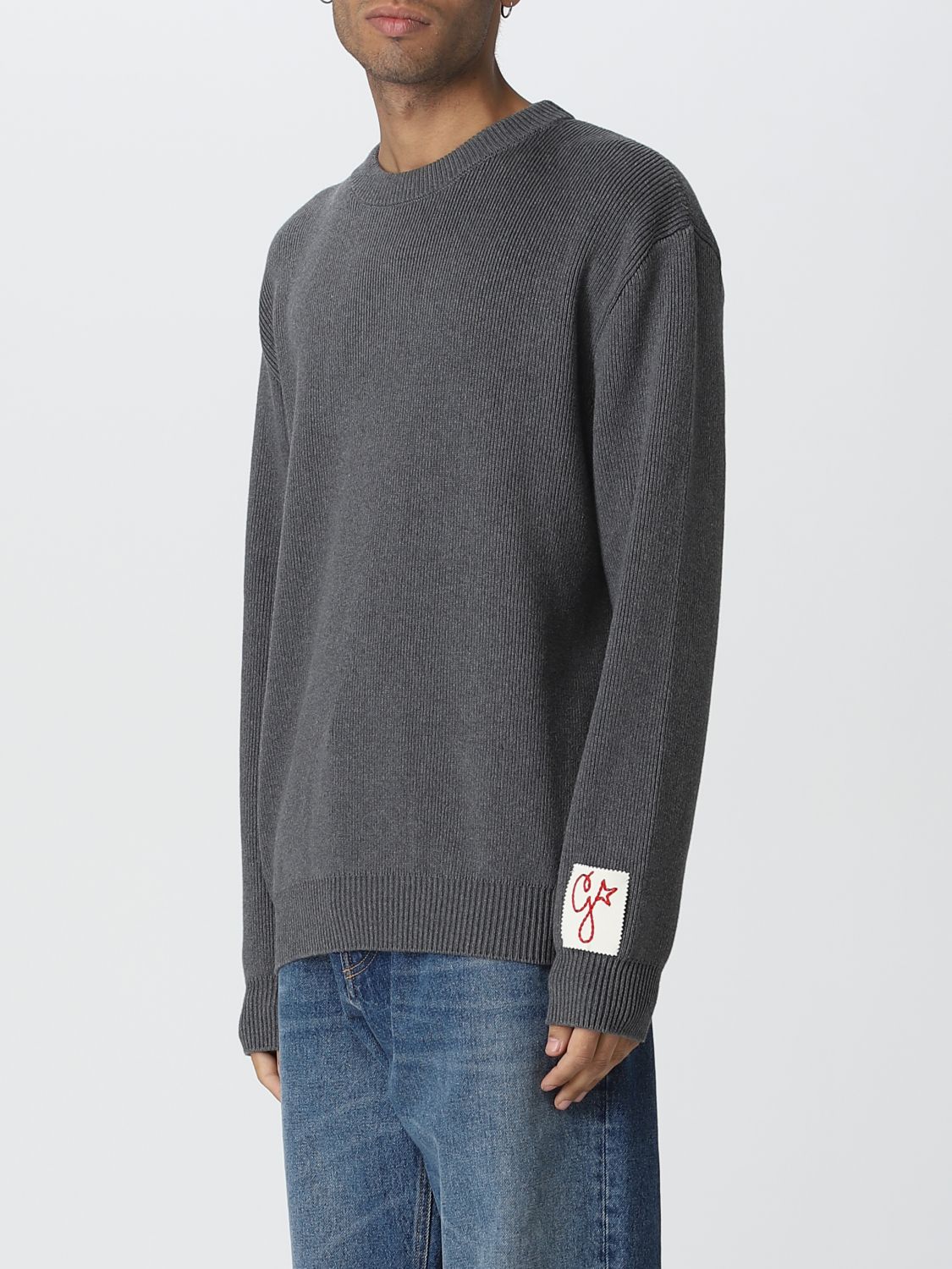 GOLDEN GOOSE: sweater in cotton blend - Grey | Golden Goose sweater ...