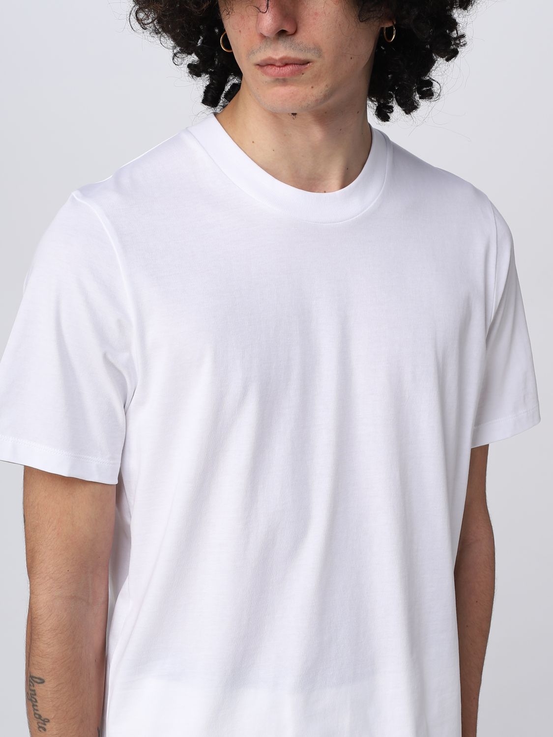 Verheugen etiket vorm JIL SANDER: t-shirt for man - White | Jil Sander t-shirt J21GC0004J45084  online on GIGLIO.COM