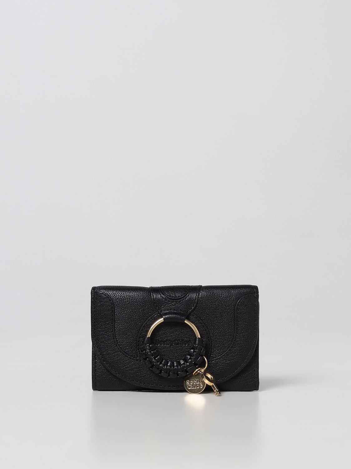 See By Chloé Hana Wallet In Grained Leather In Black