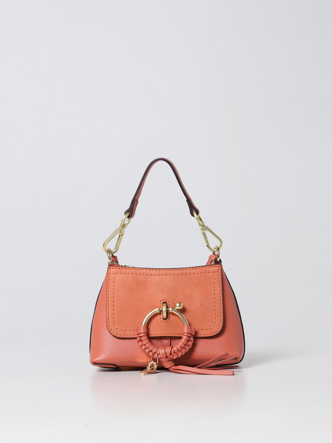 See By Chloé Joan Minibag In Grained Leather In Apricot