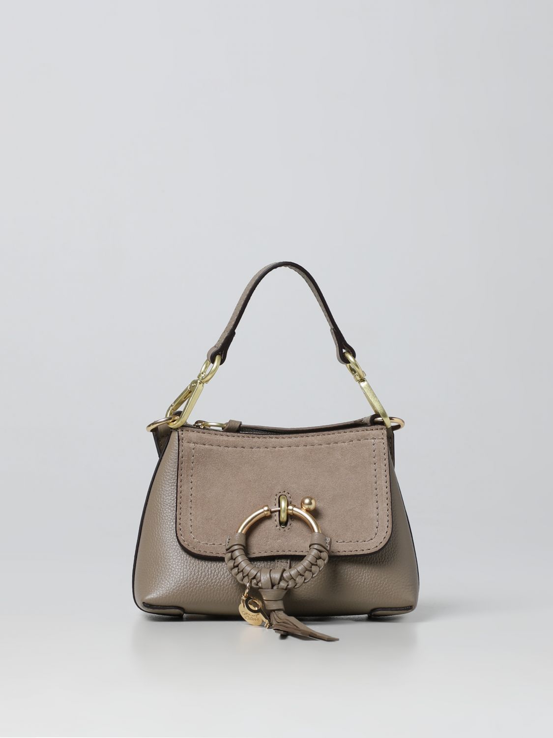 See By Chloé Joan Minibag In Grained Leather In Dove Grey